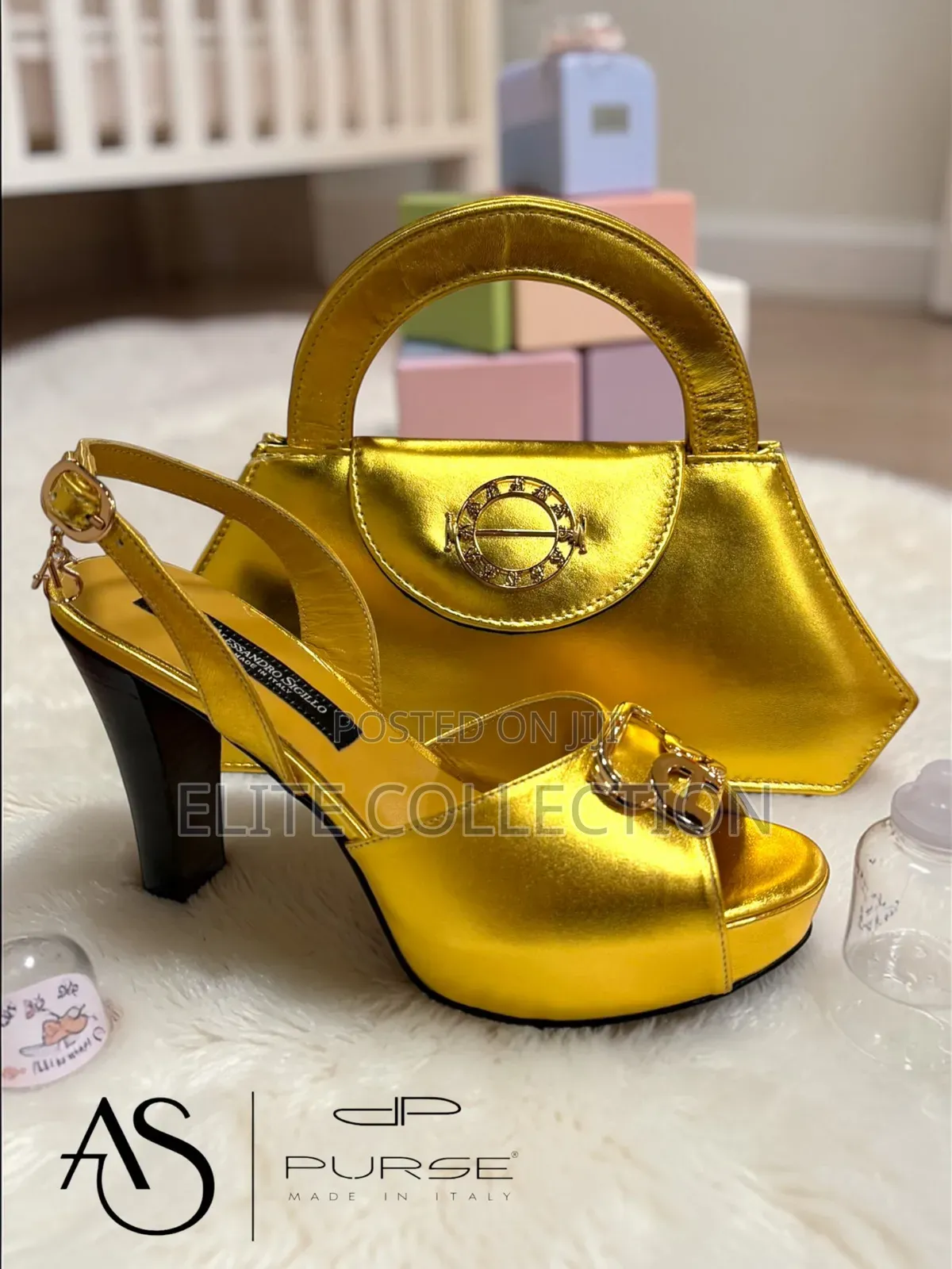 Unique Italian Shoe and Bag Set Sandal*Bags**Sizes 38_43