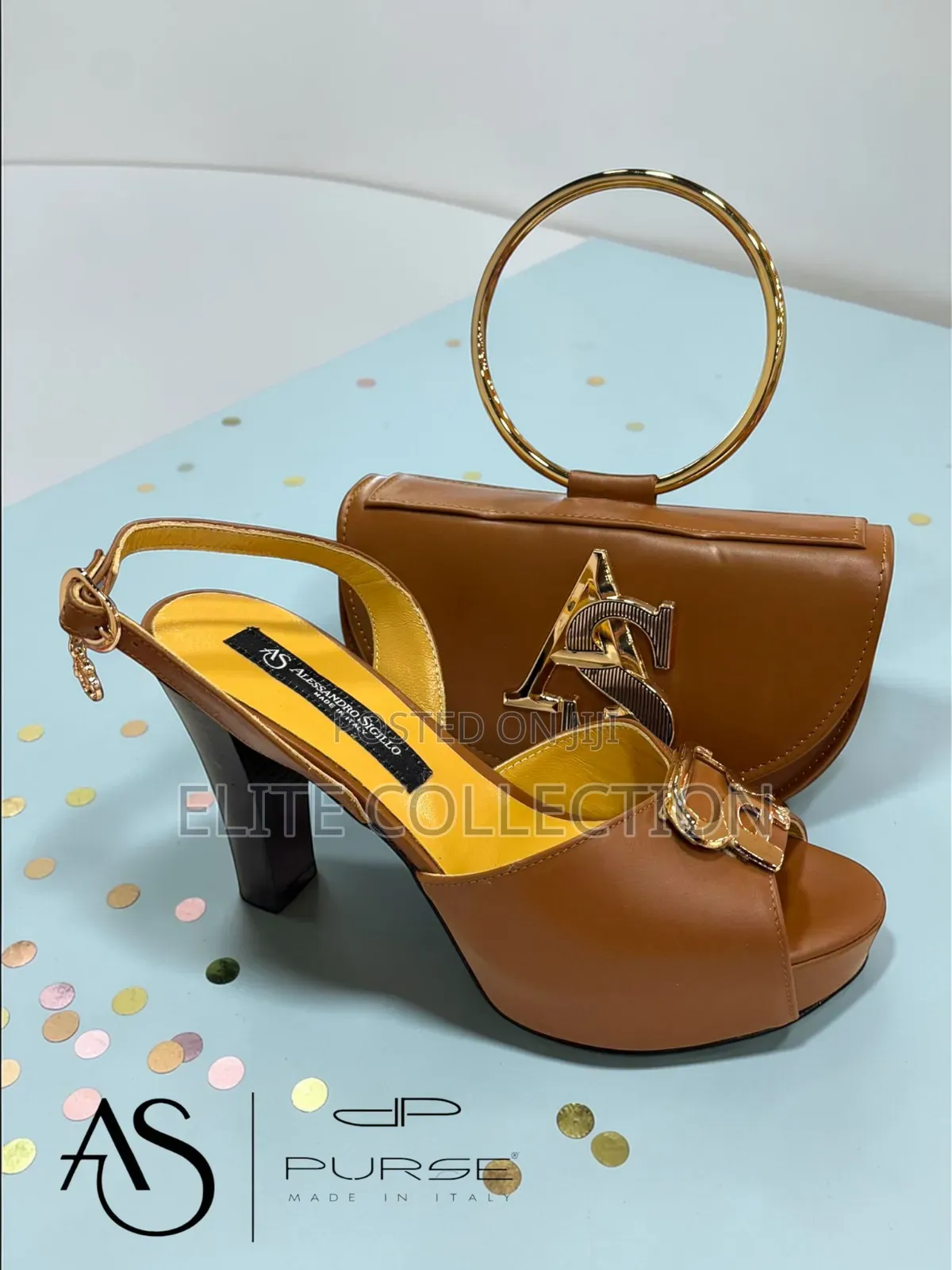 Unique Italian Shoe and Bag Set Sandal*Bags**Sizes 38_43
