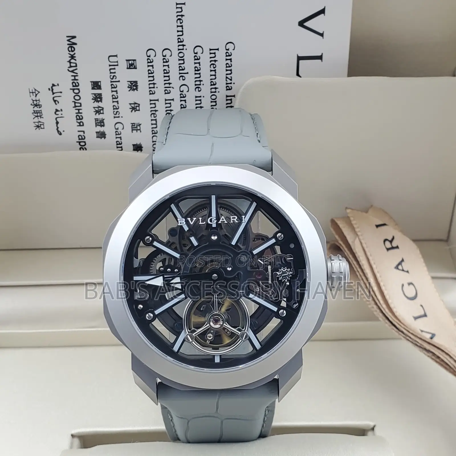 High Quality Bvlgari Automatic Skeleton Watch