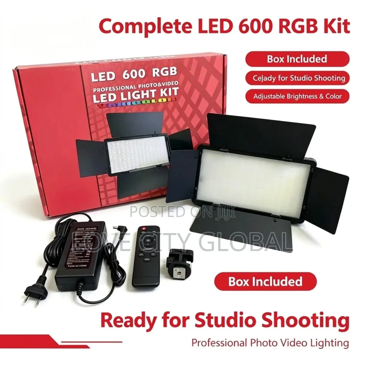 Led 600 RGB Professional Photo Video Led Light Kit Battery Stand