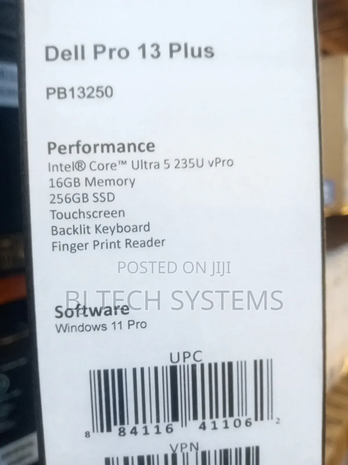 New Laptop Dell Pro 13 16GB Intel Core Ultra 5 SSD 256GB