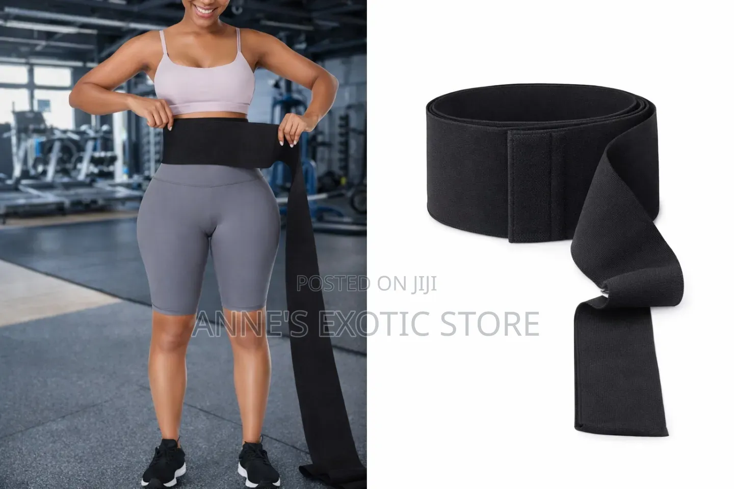 Elastic Waist Trainer Tummy Wrap Belt – Adjustable Compression Shaper