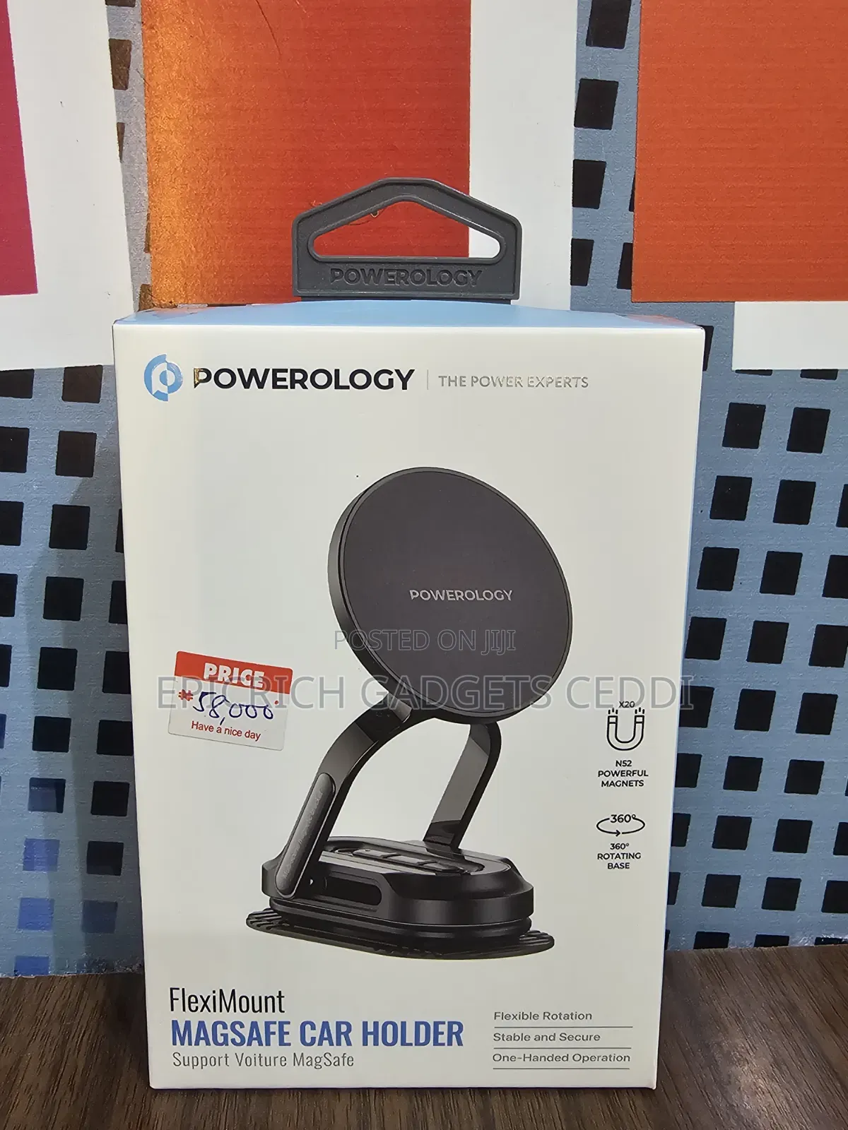 Powerology Magsafe Car Phone Mount and Holder for Dashboard