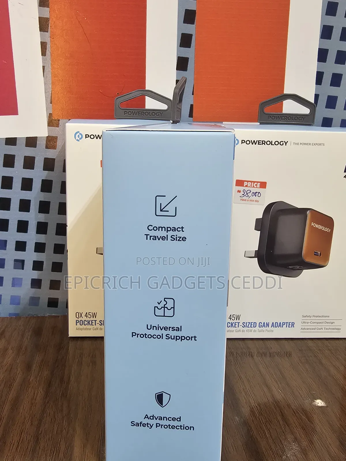 Powerology Pd45w Pocket-Sized Gan Adapter Charger