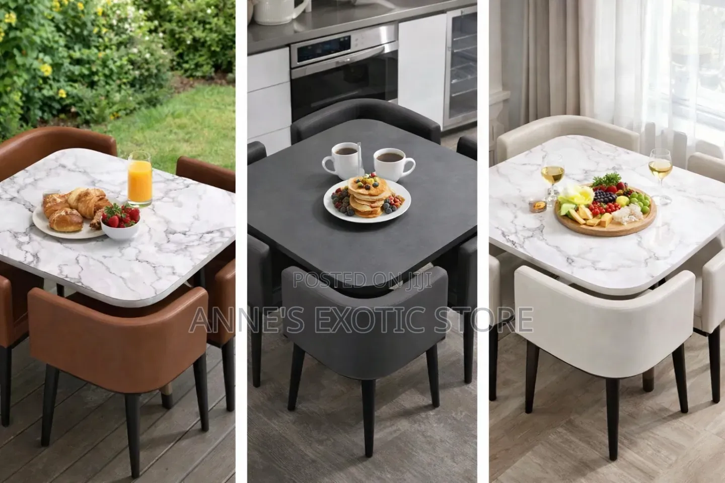 Cube Elite 4-Seater Space-Saving Dining
Table Set With Chairs