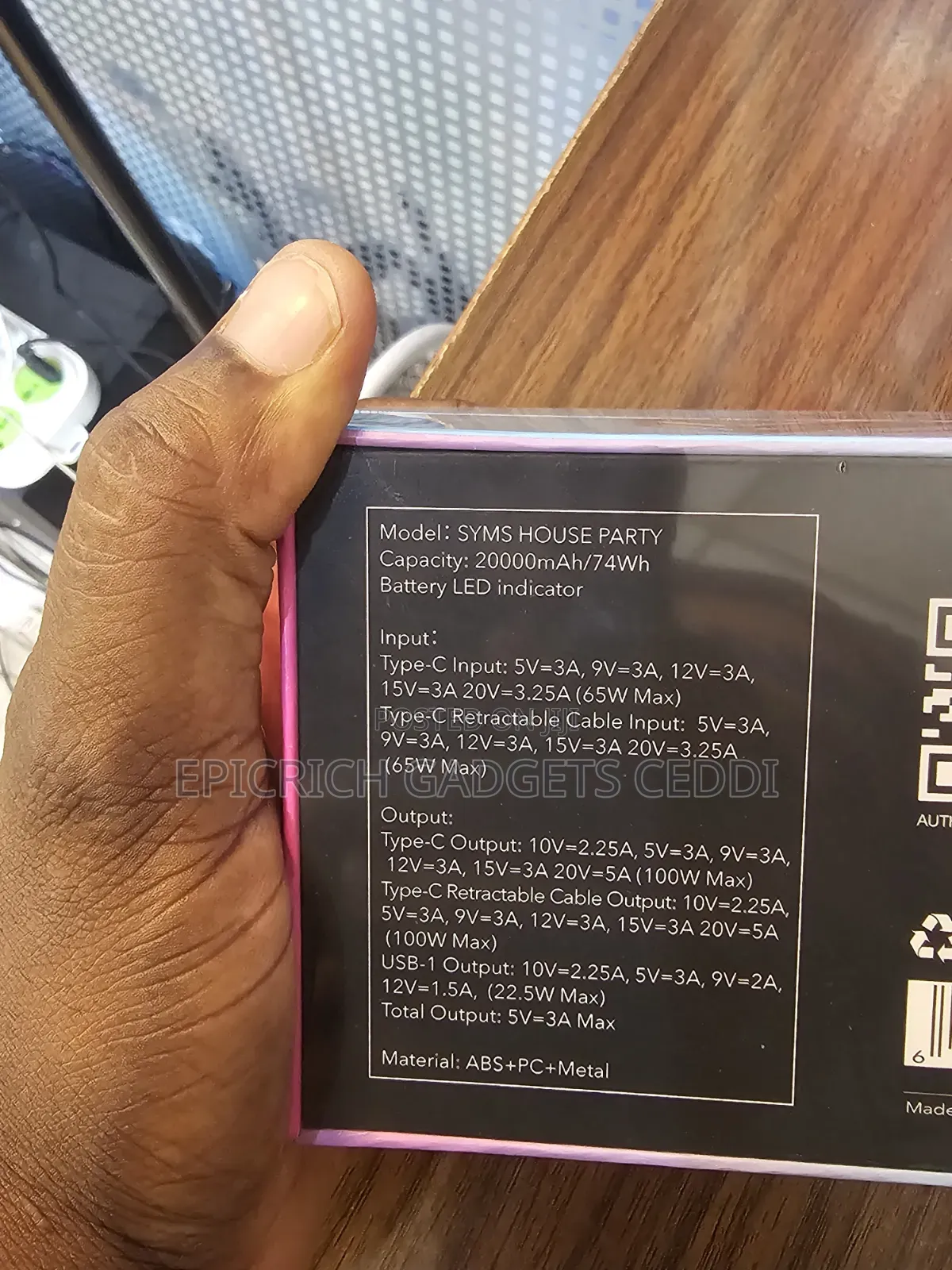 Symi X Mol 20,000mah 100w Laptop Powerbank