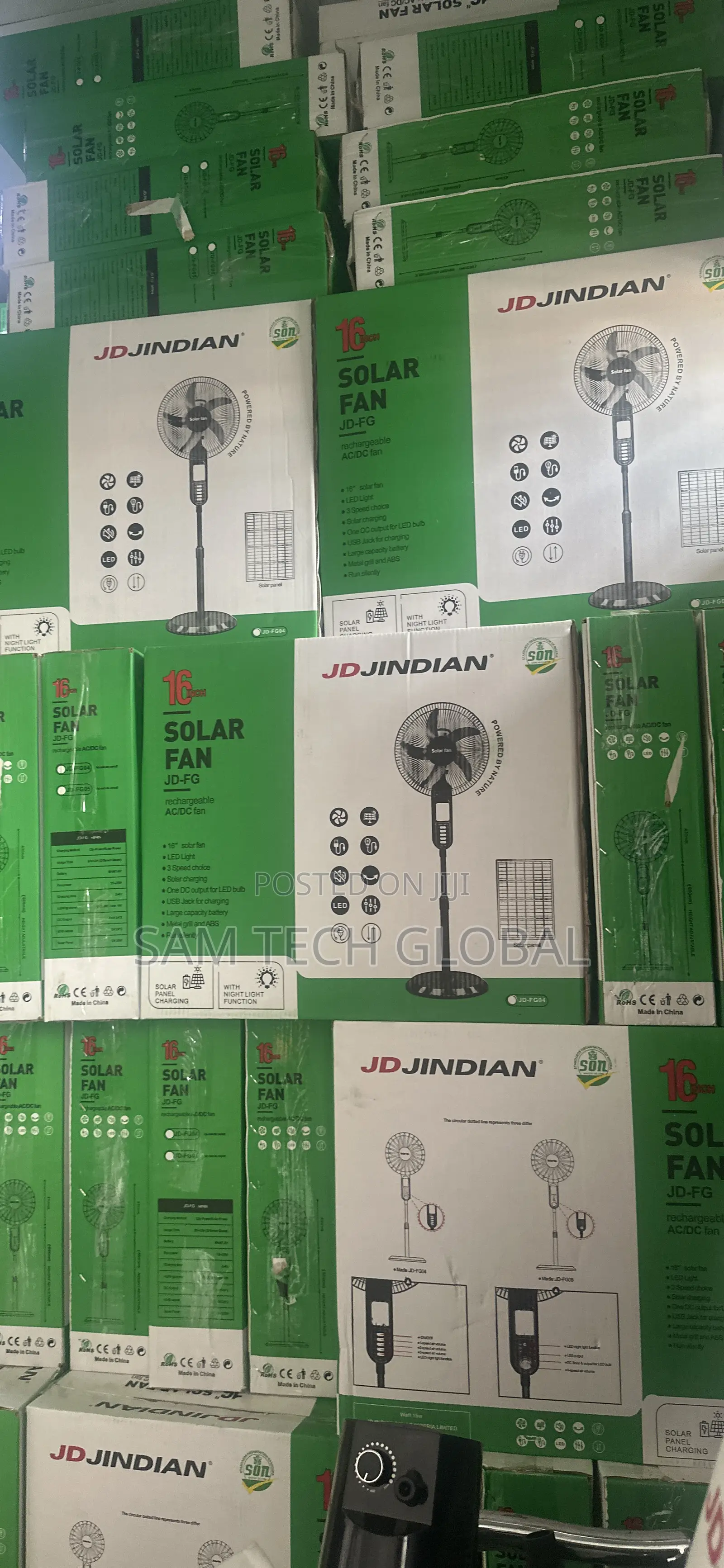 Jdjindian 16" Solar Fan