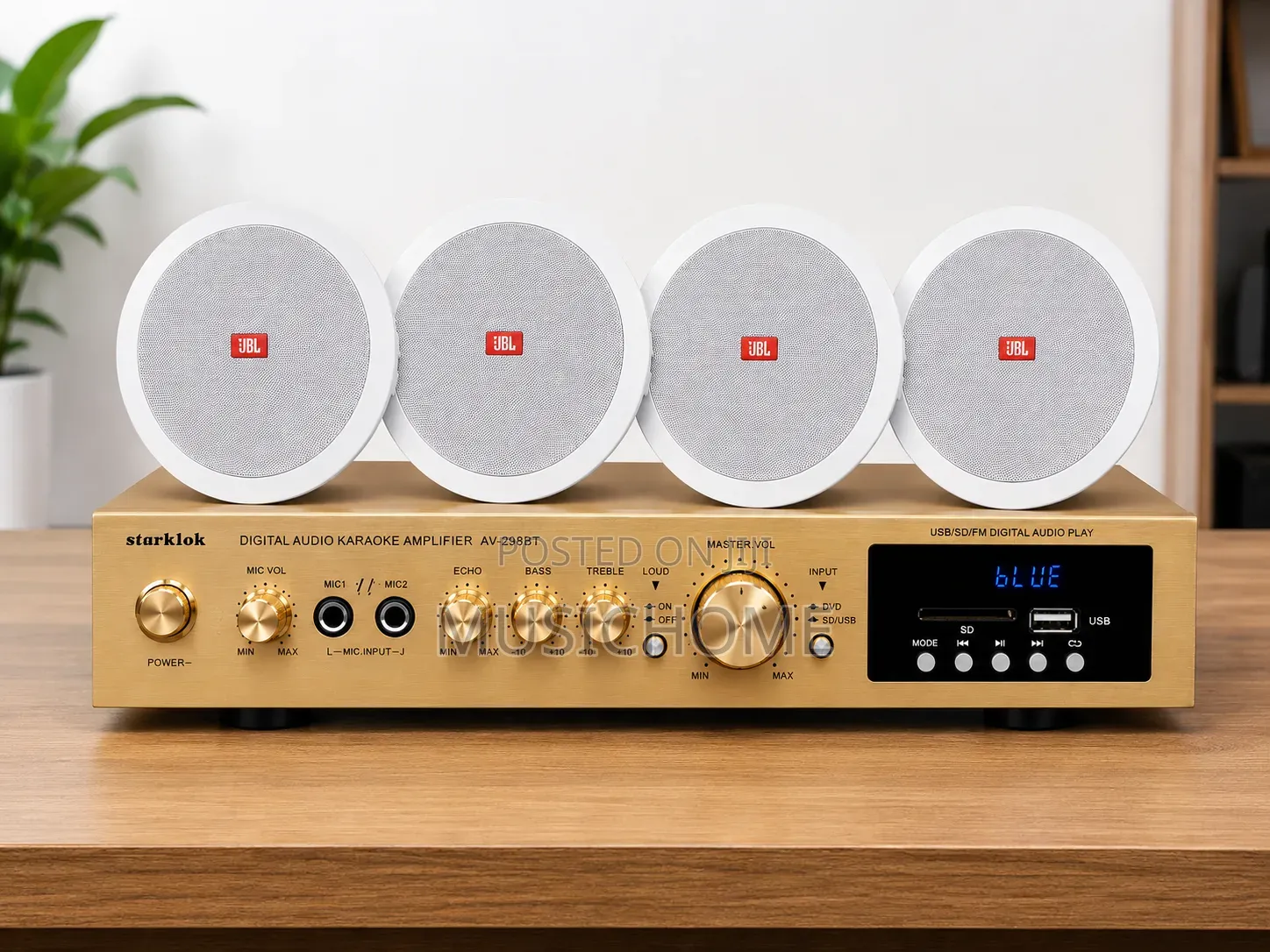 Bluetooth Amplifier With 4 Speakers