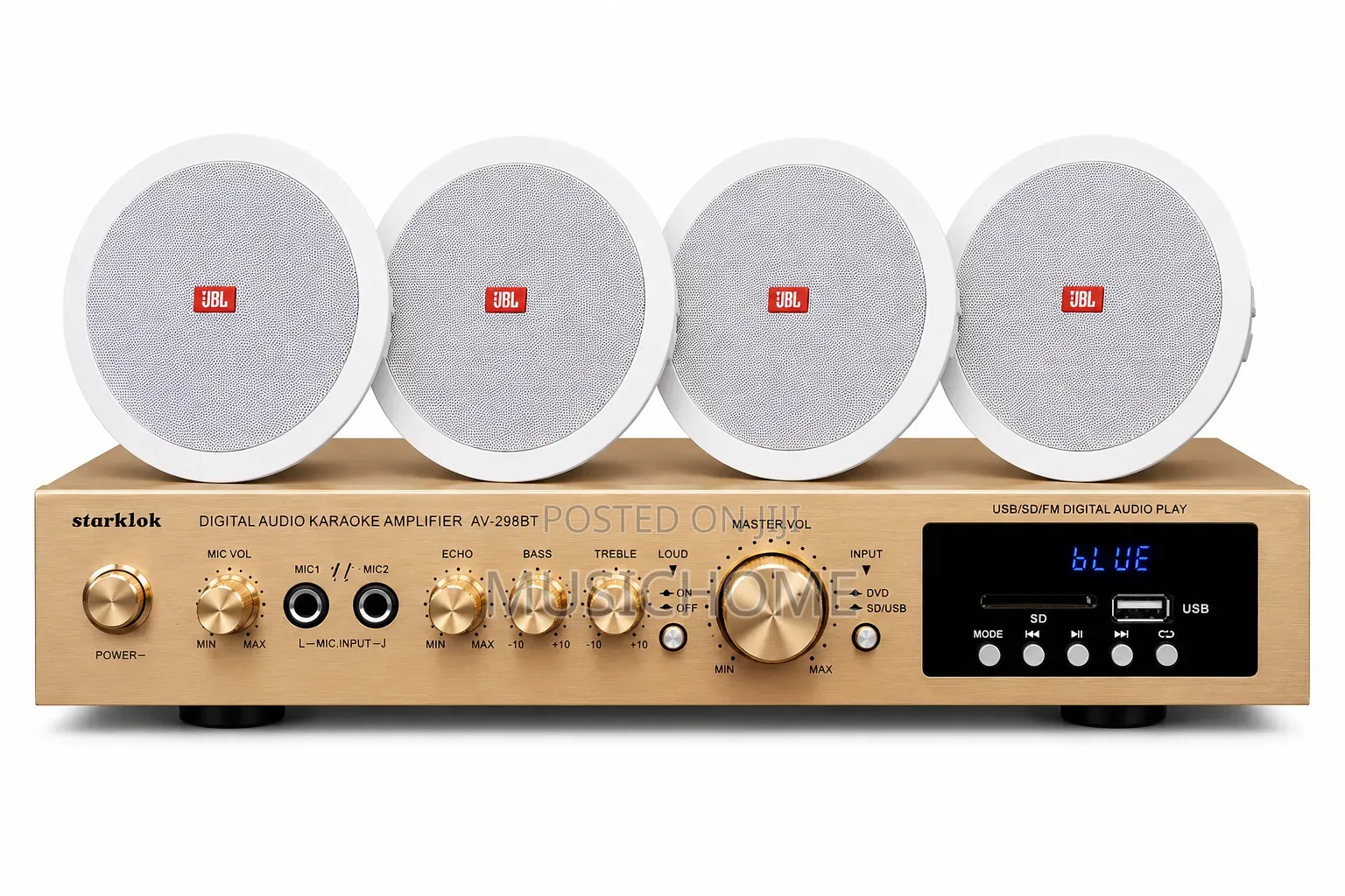 Bluetooth Amplifier With 4 Speakers