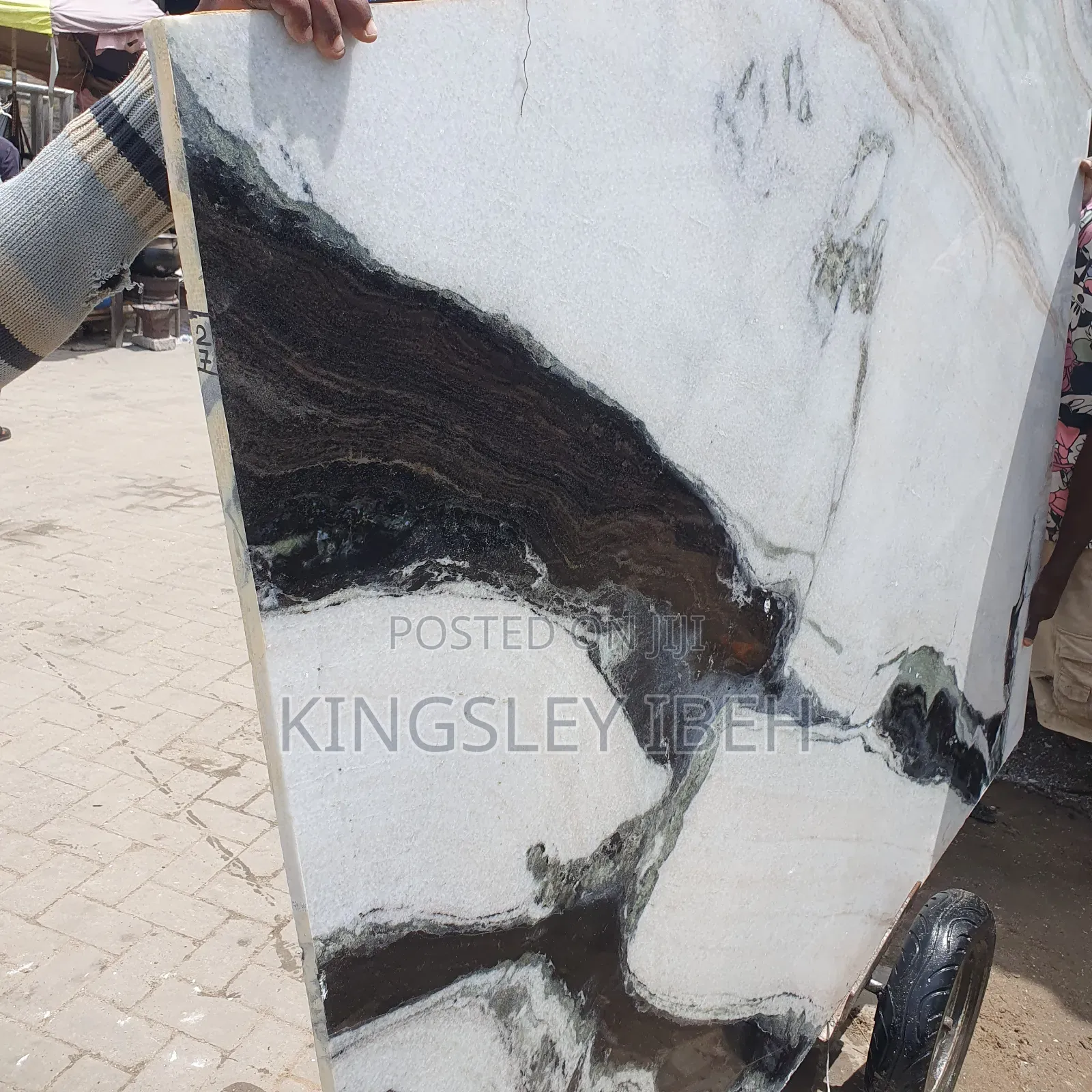 150×189 Cm Alpaccino Waves Black /White Granite Marble