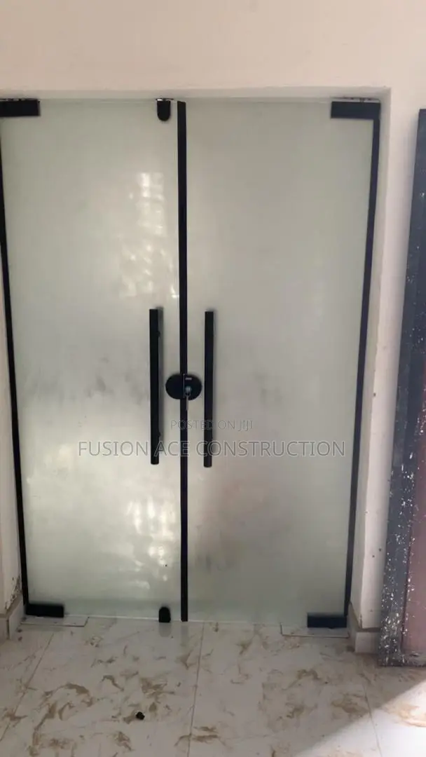 Glass Double Leaf Door in Various Colors and Designs