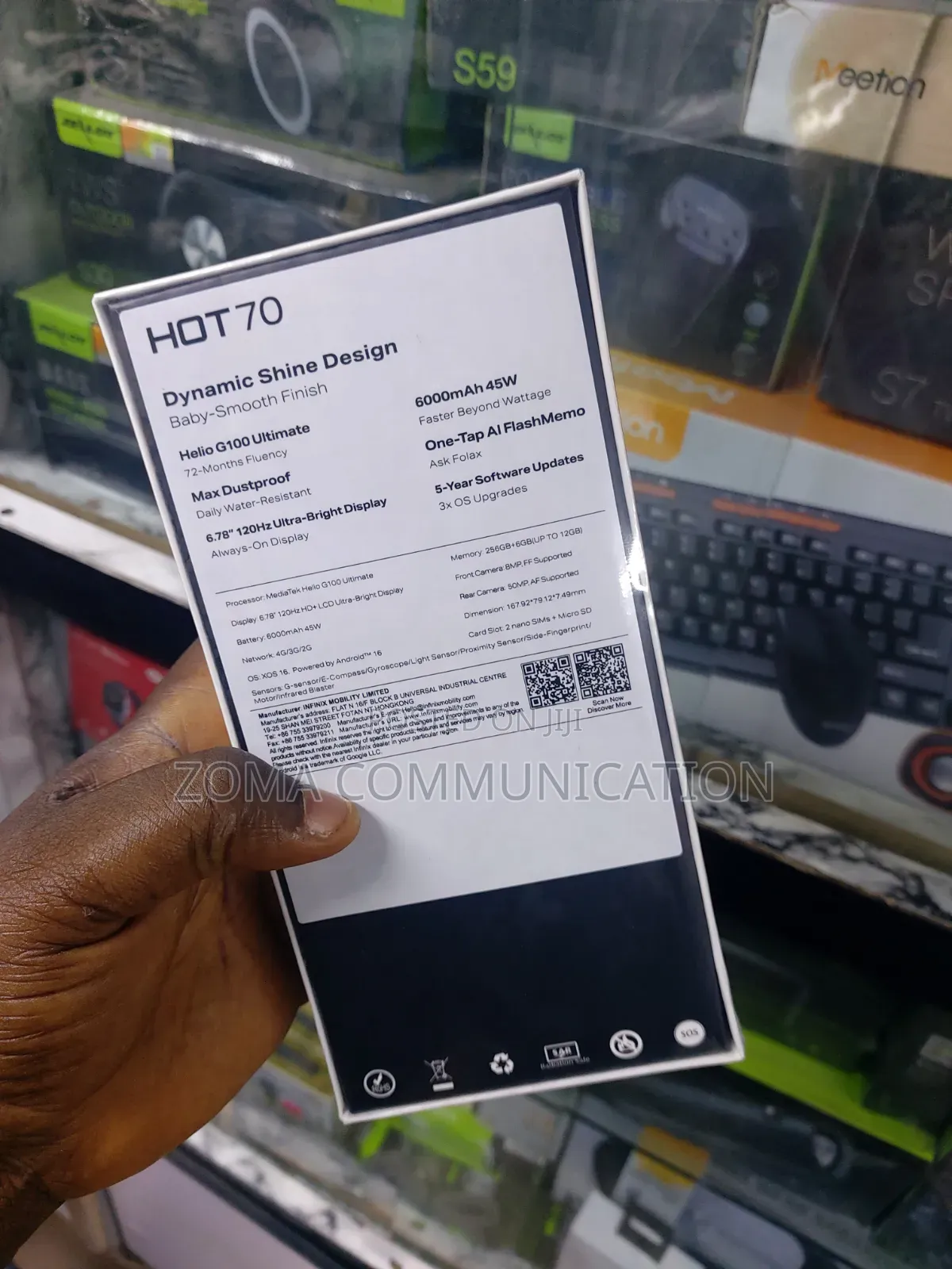 New Infinix Hot 70 256 GB Black