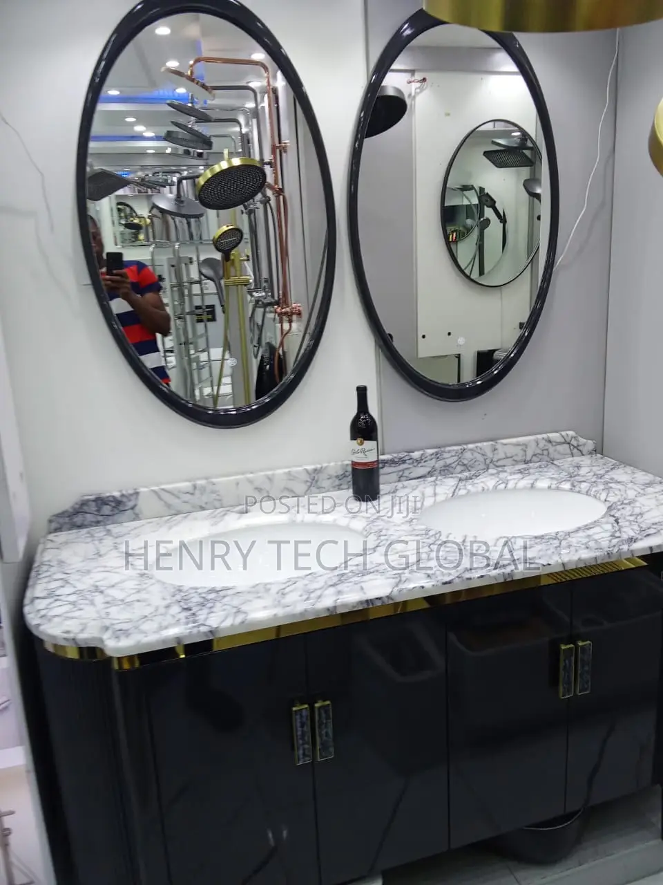 Different Designs of Cabinets Basin With Led Mirrors