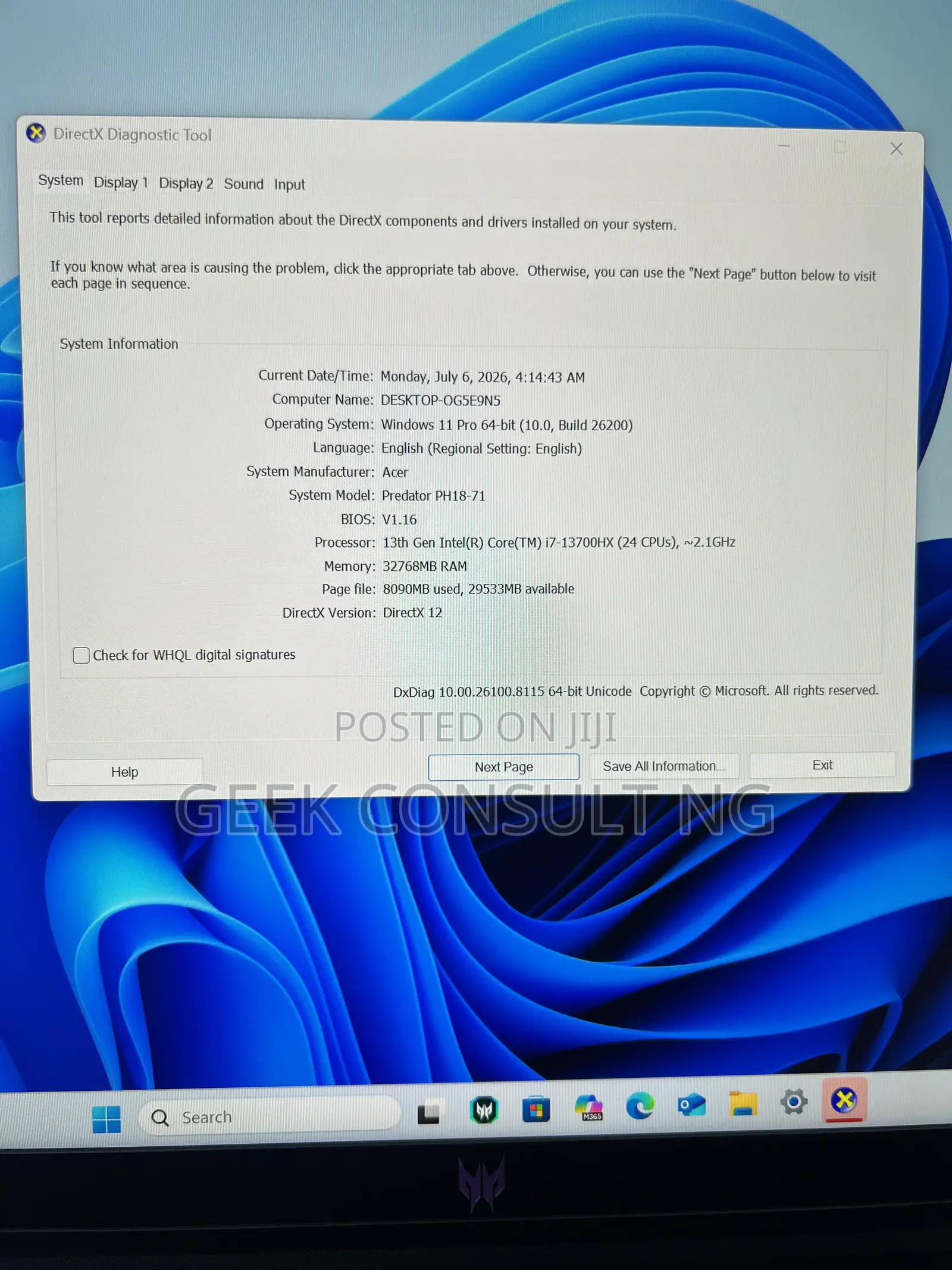 Laptop Acer Predator Helios 18 PH18-71 32GB Intel Core i7 SSD 2T