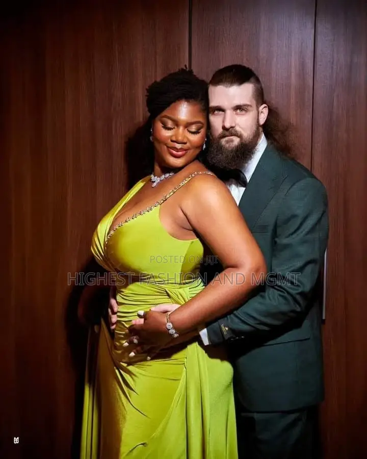 Bold Lime-Green and Charcoal Formal Wedding Couple Set
