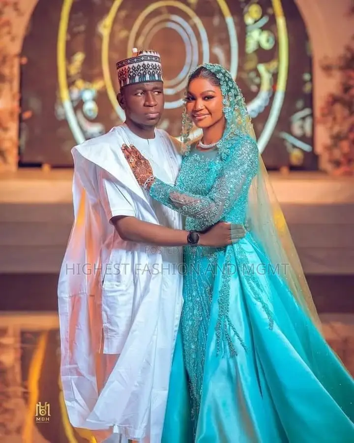 Northern Nigerian Traditional-Contemporary Bridal-Groom Set.