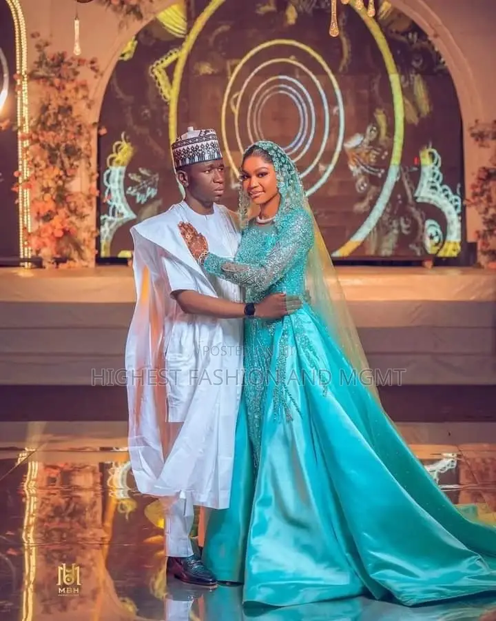 Northern Nigerian Traditional-Contemporary Bridal-Groom Set.