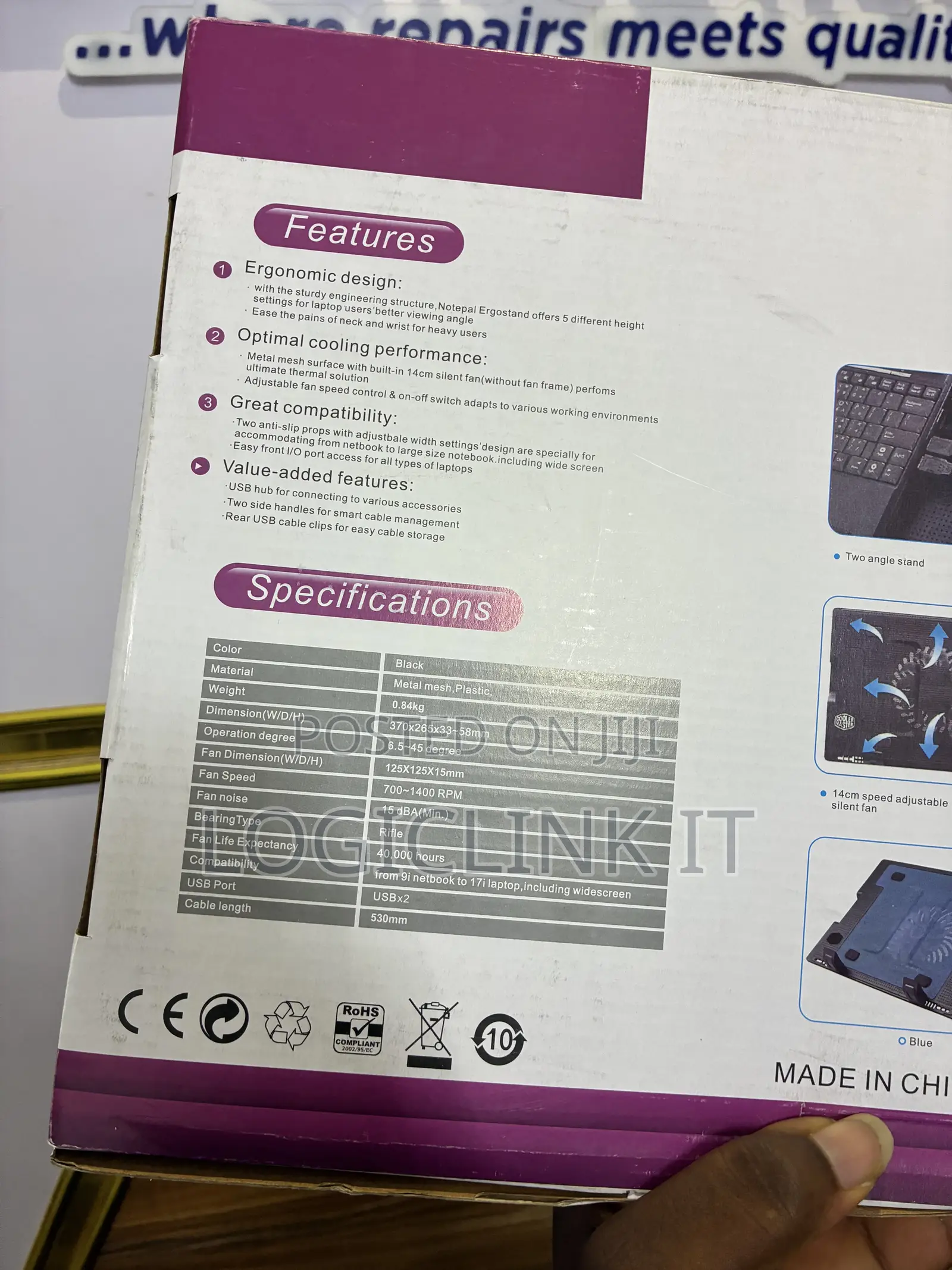 Laptop Cooling Fan Stand