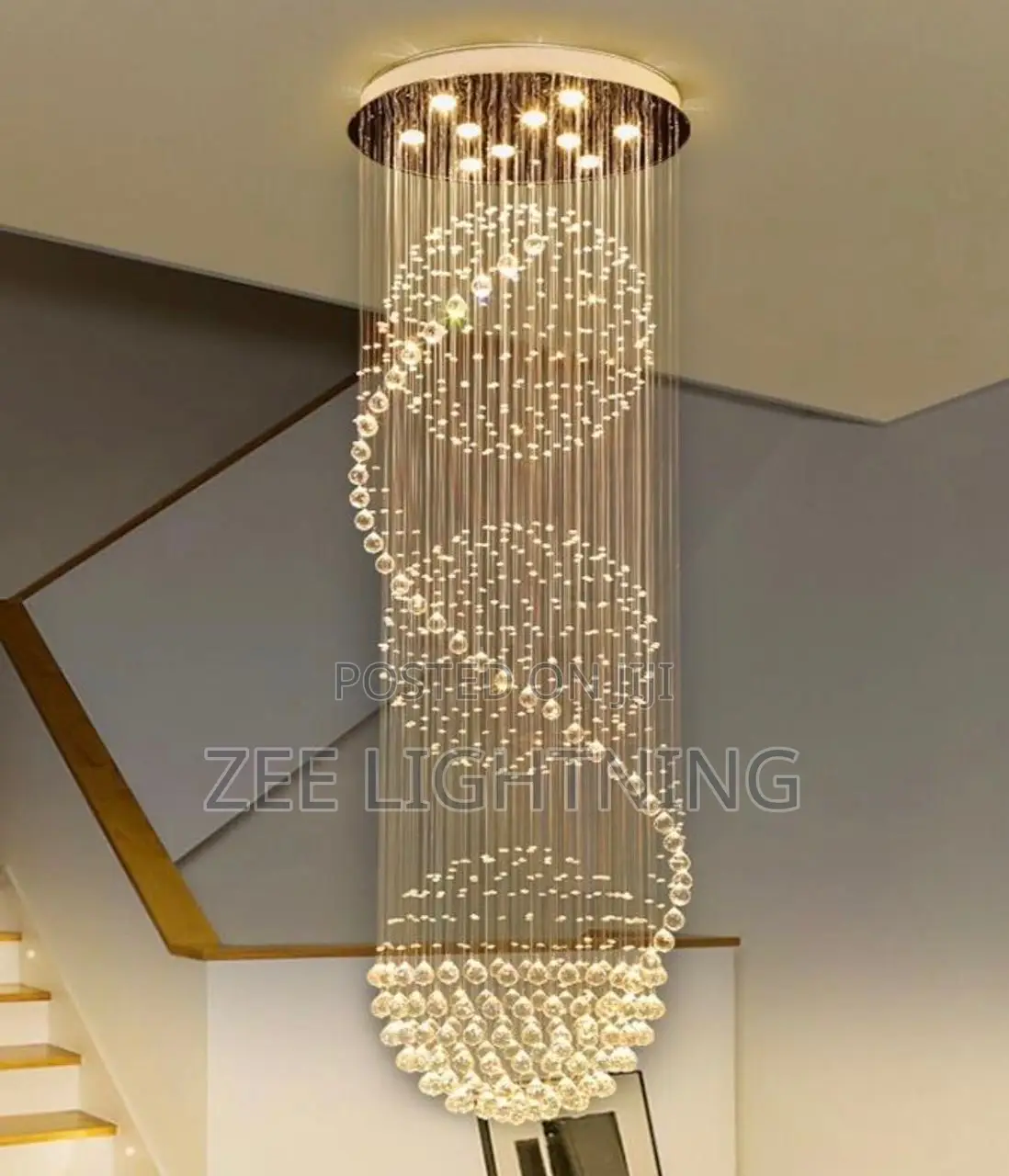 600mm Led Crystal Rain Drop Chandelier