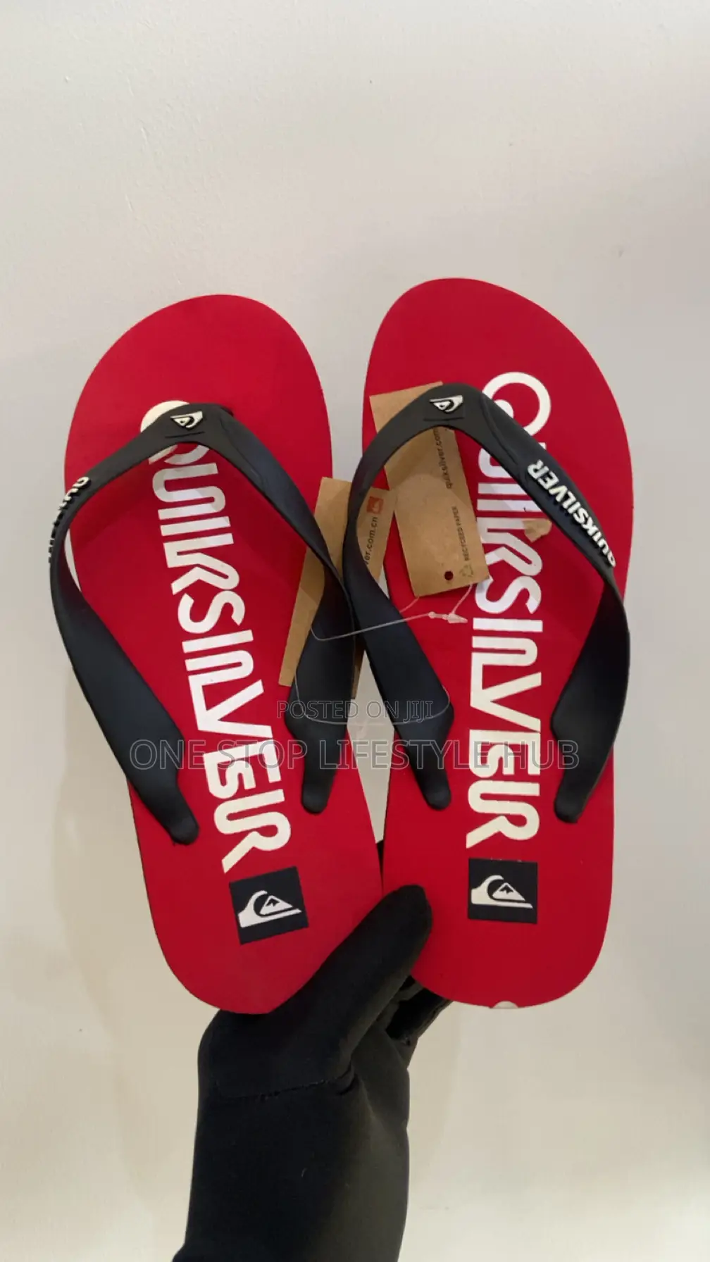 Brand New Quiksilver Molokai Flip-Flops – Red/Black Men's Sandals