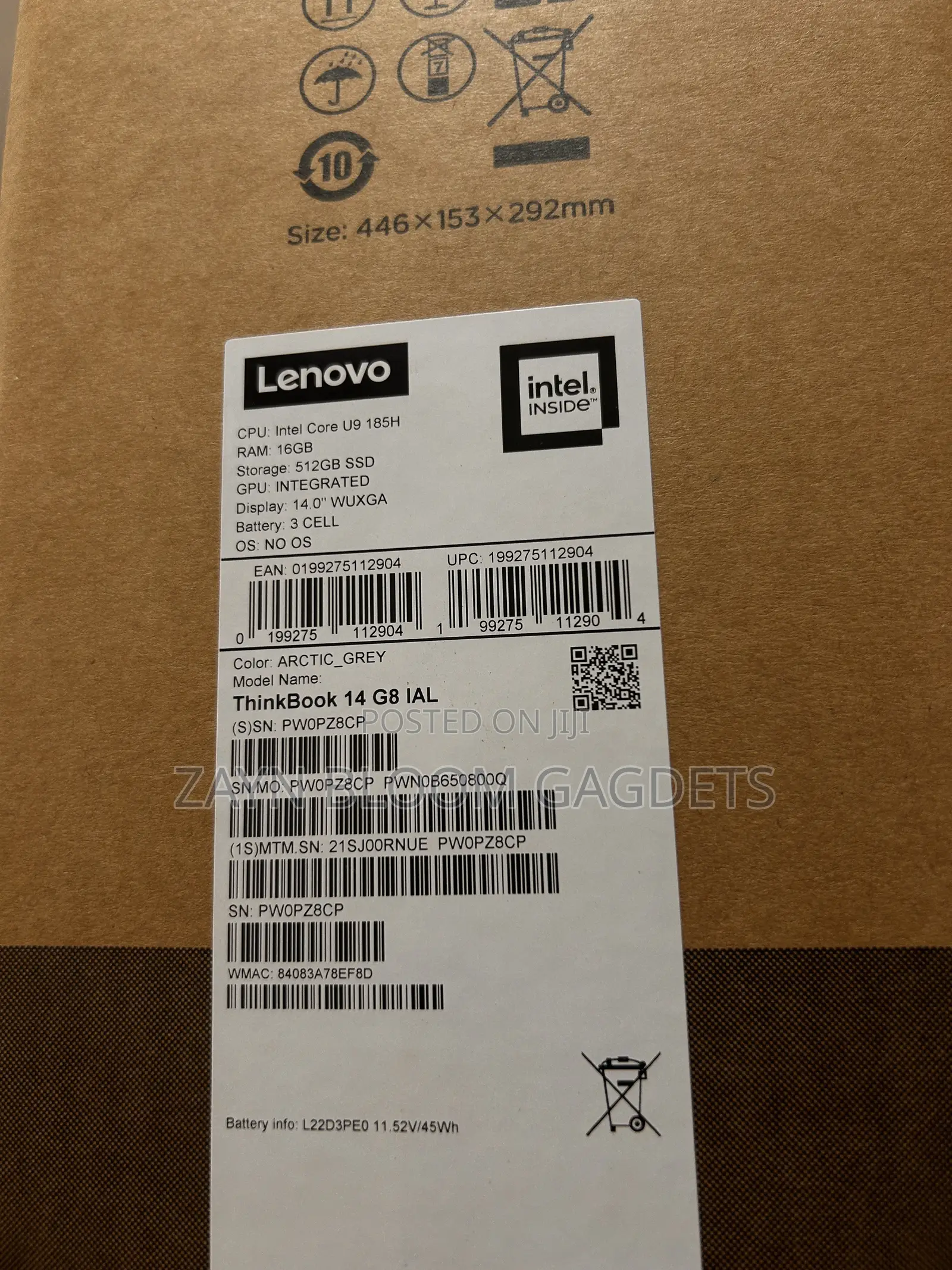 New Laptop Lenovo Thinkbook 14 16GB Intel Core Ultra 9 SSD 512GB