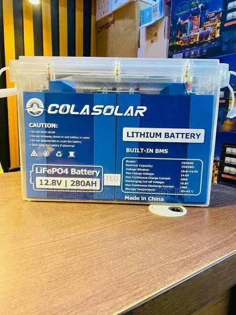 Cola Solar 3.6kwh 12v Lithium Battery Lifepo4 Colasolar 280Ah 3600wh