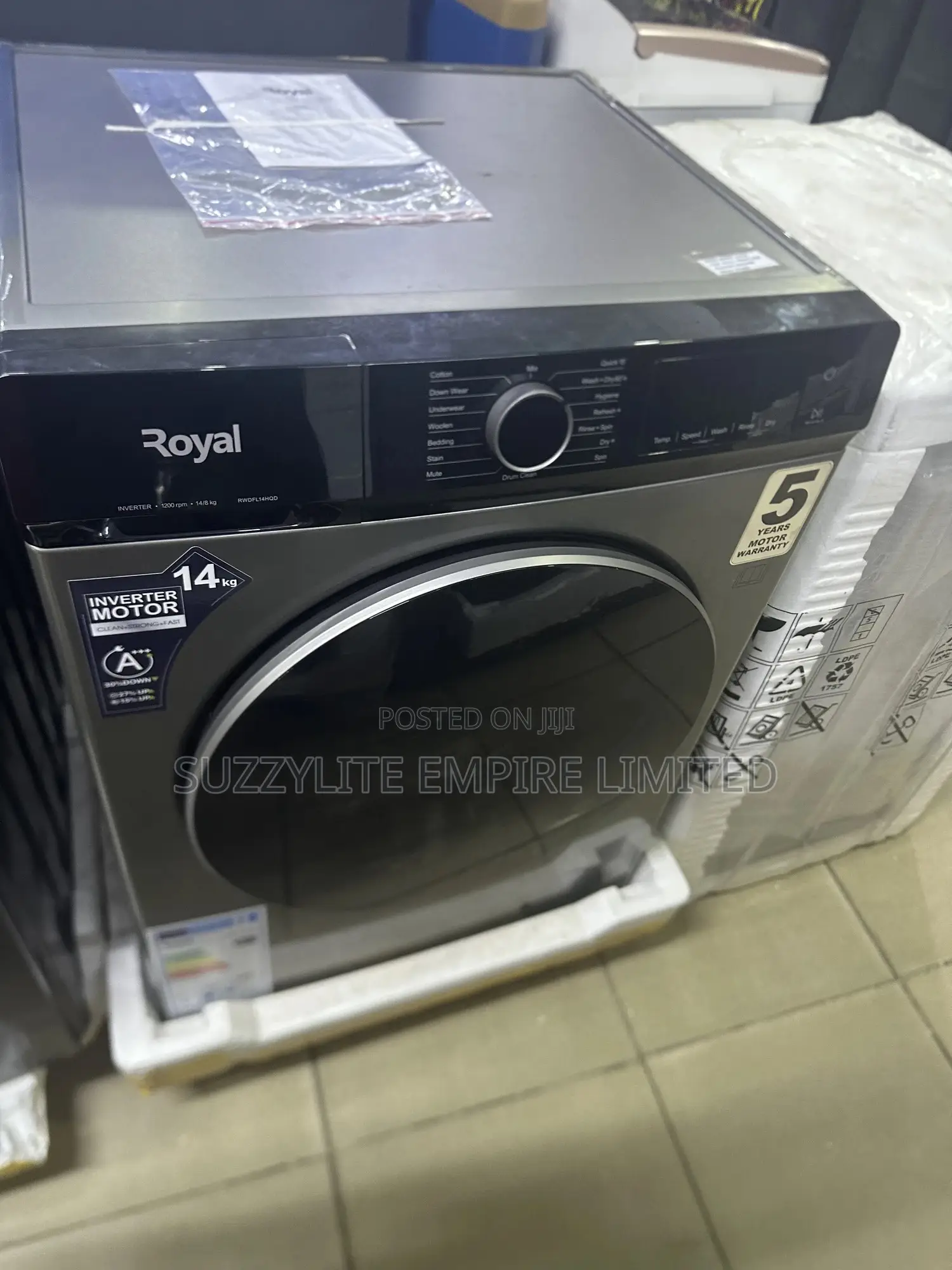 Royal 14kg Front Loader Inverter Washing Machine Wash and Dry