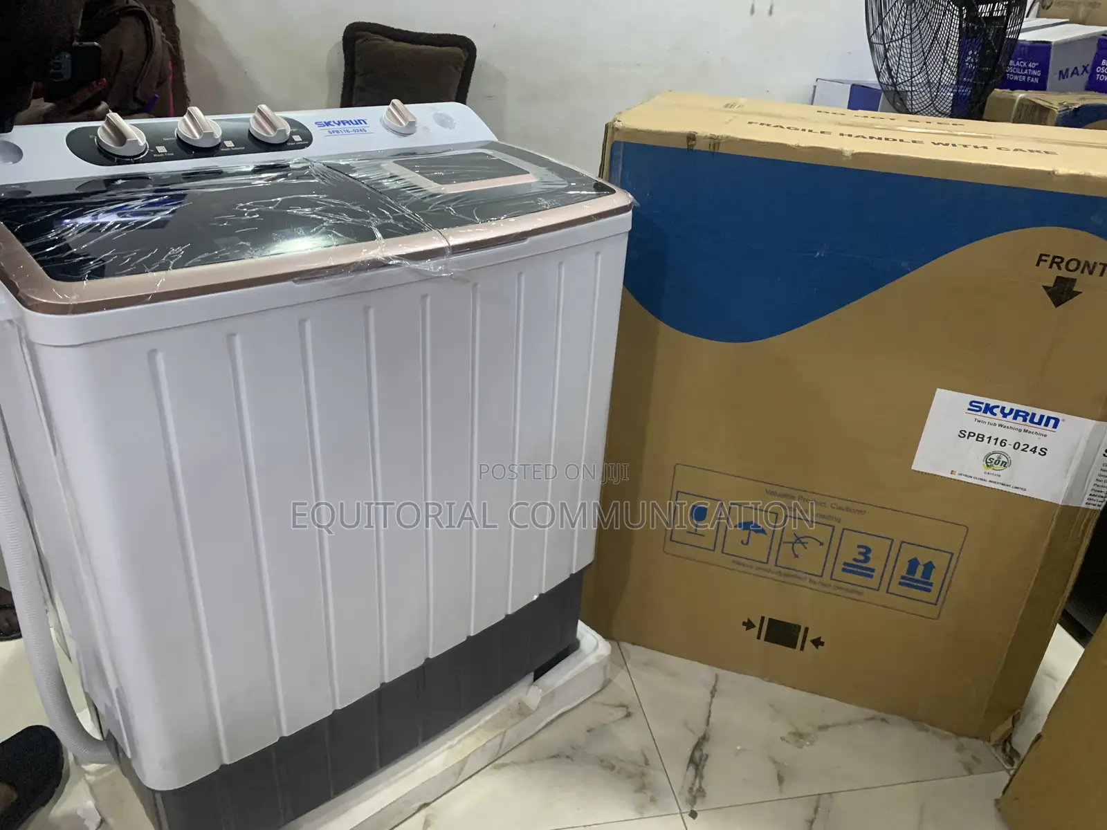Skyrun Spb116-024s 11kg Twin Tub Semi-Automatic Washing Machine