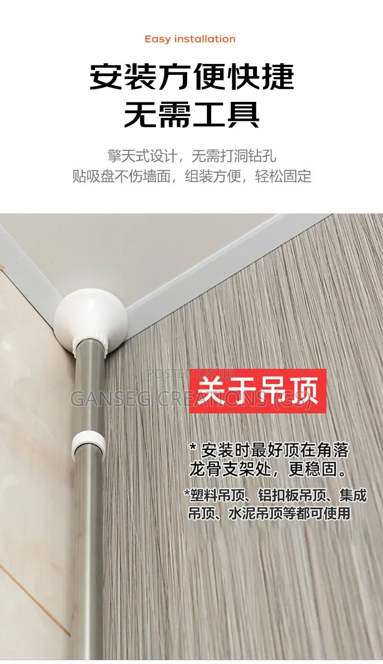 Adjustable Stainless Steel Bathroom Corner Storage Rack Shelf