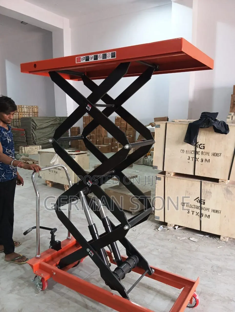 Manual Hydraulic Scissor Lift Table Trolley