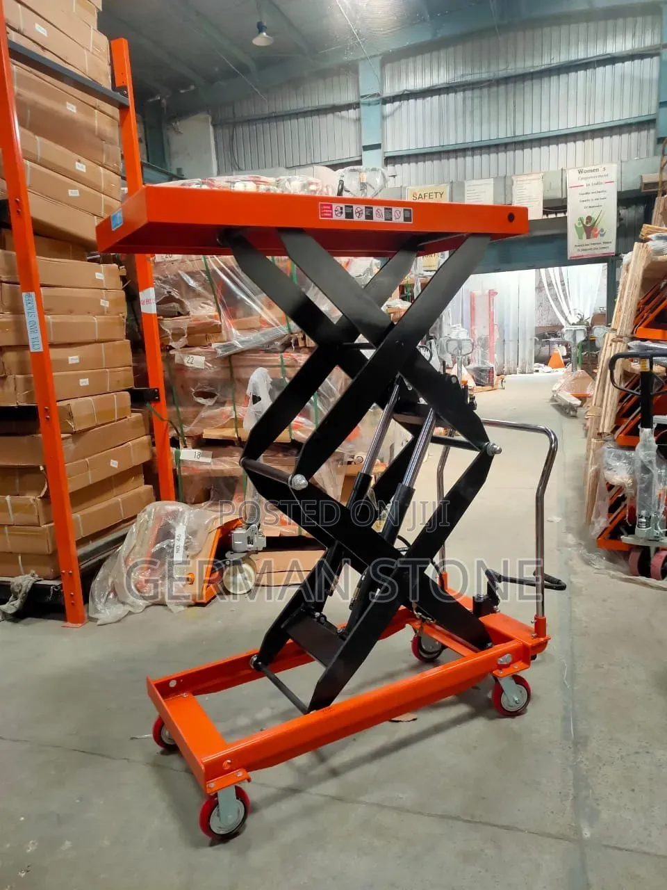 Manual Hydraulic Scissor Lift Table Trolley