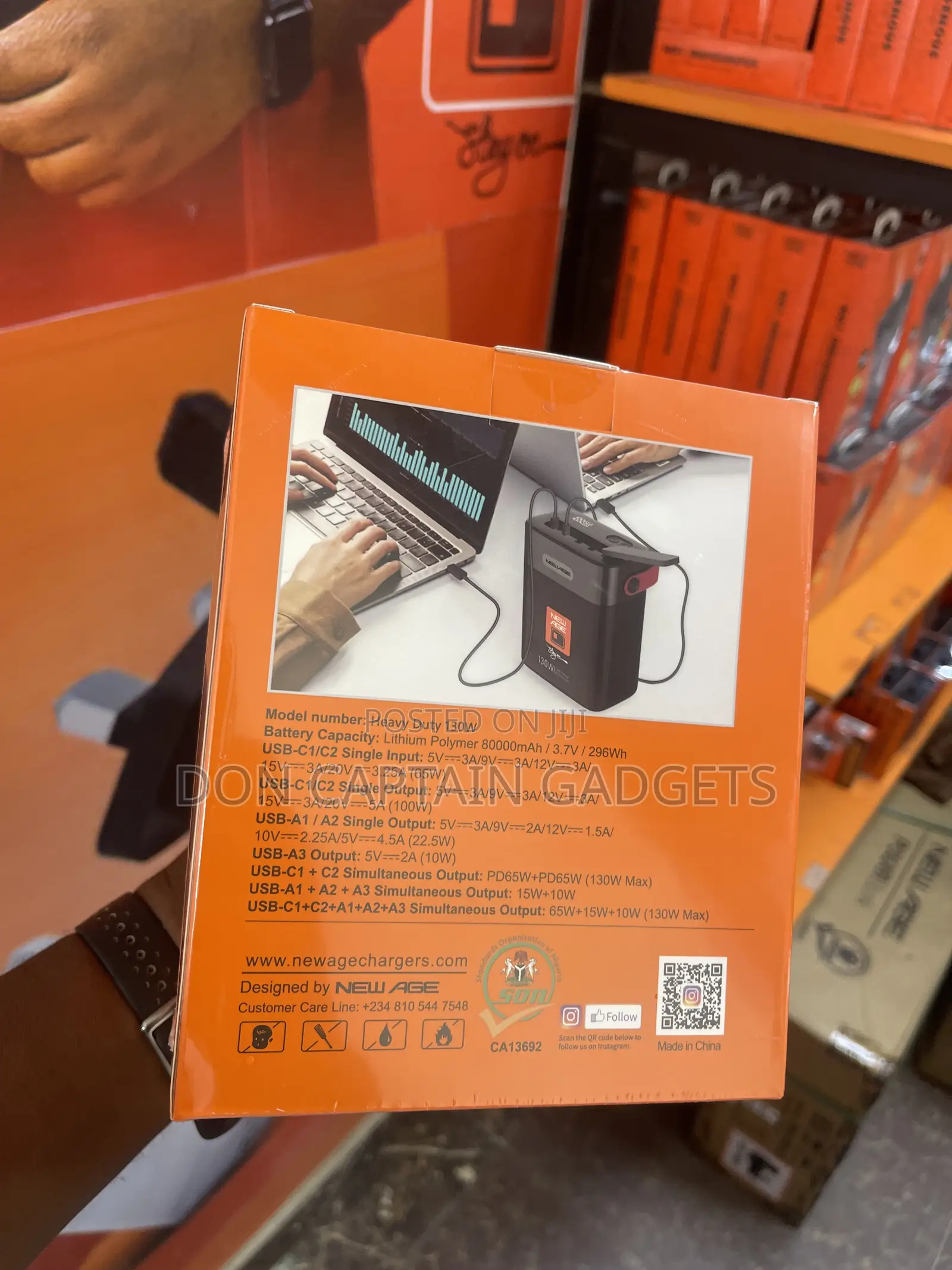 Newage Heavy Duty 130w / 80000mah Laptop Power Bank