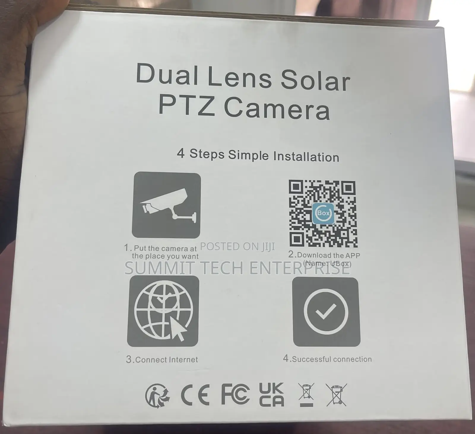 Dual Lens 4g Solar PTZ Camera Ubox 12mp