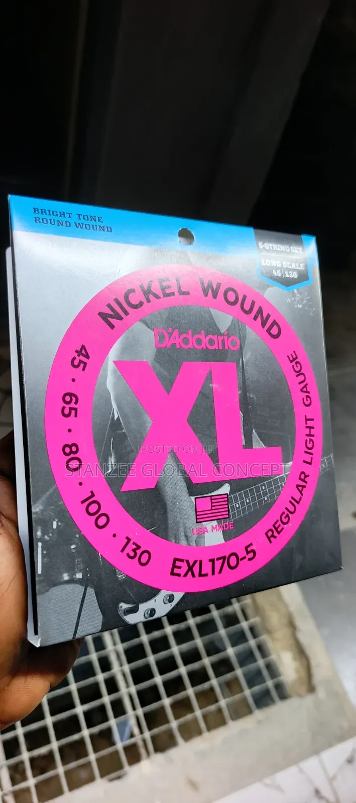 d'Addario Xl Nickel Wound Exl170-5 Bass Strings (45–130)