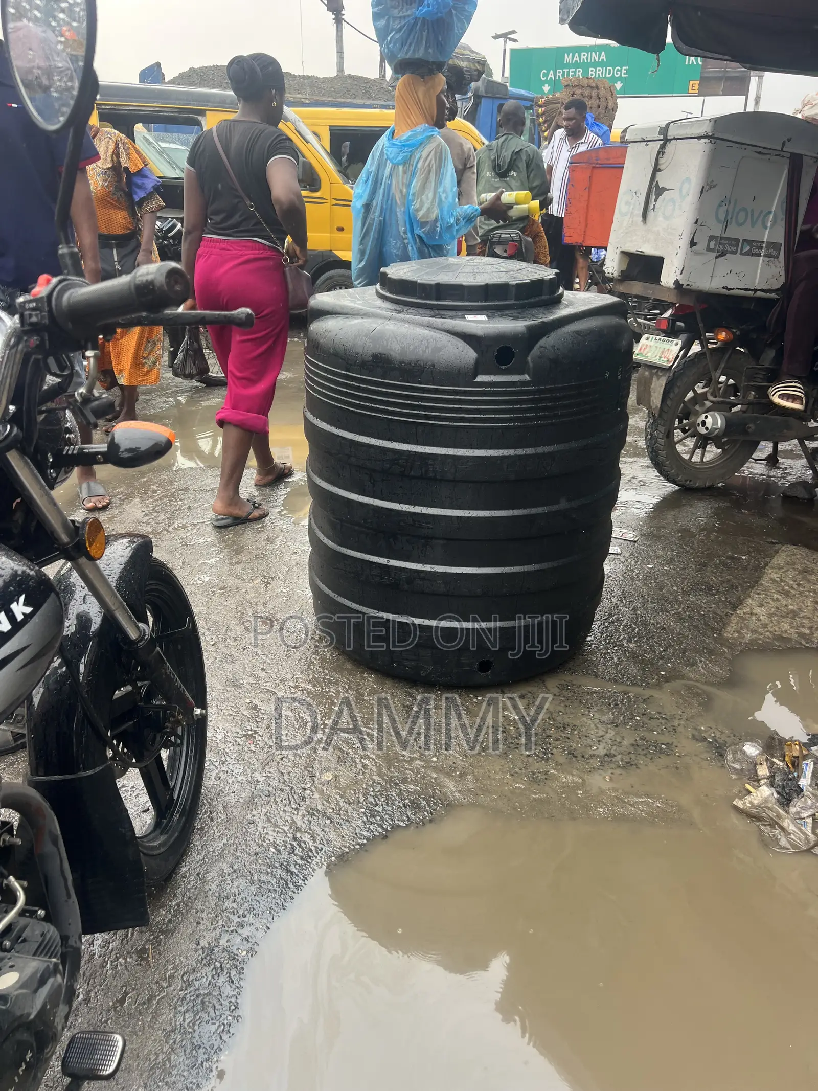 Black Plastic Water Storage Tank