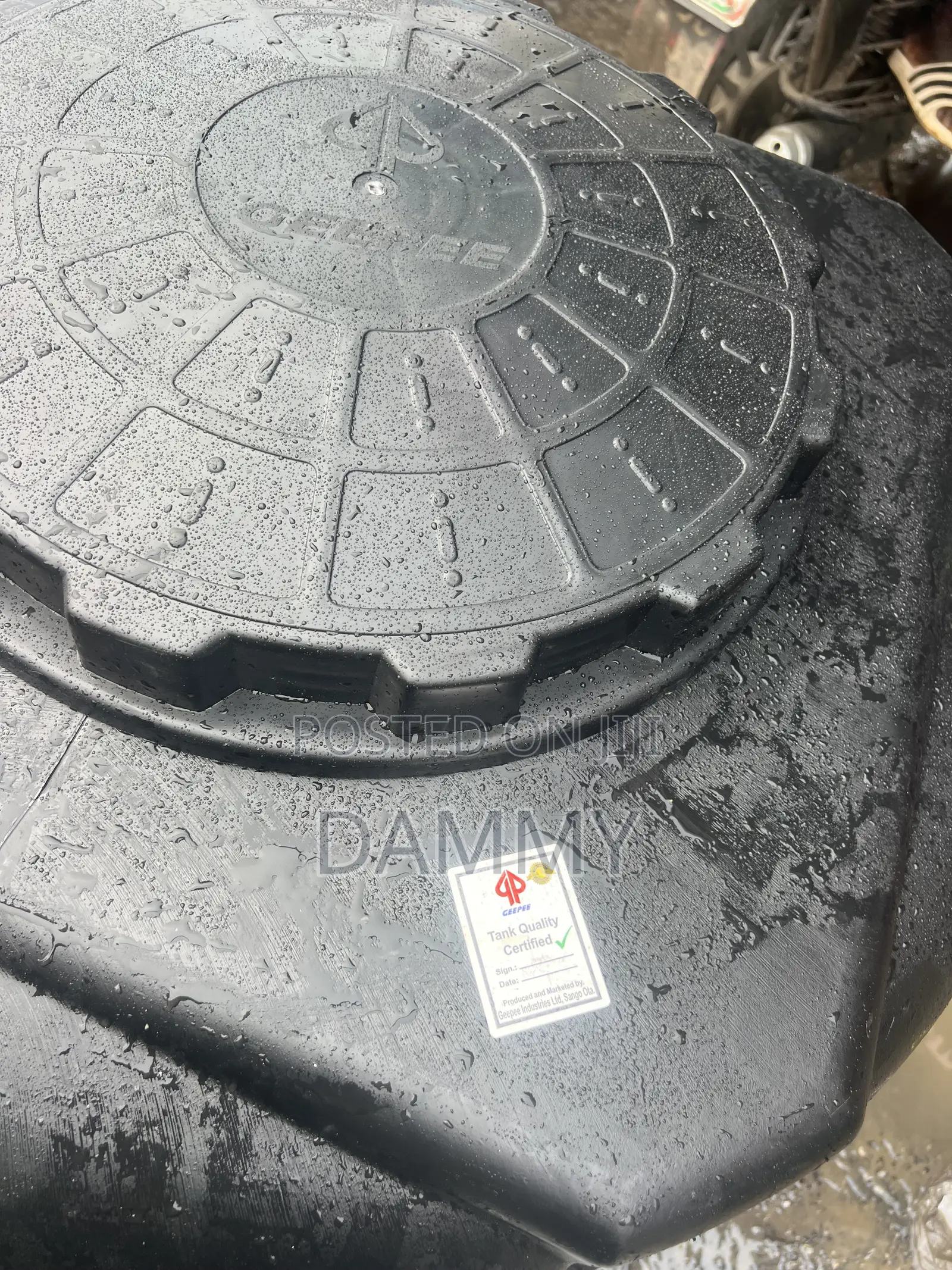 Black Plastic Water Storage Tank