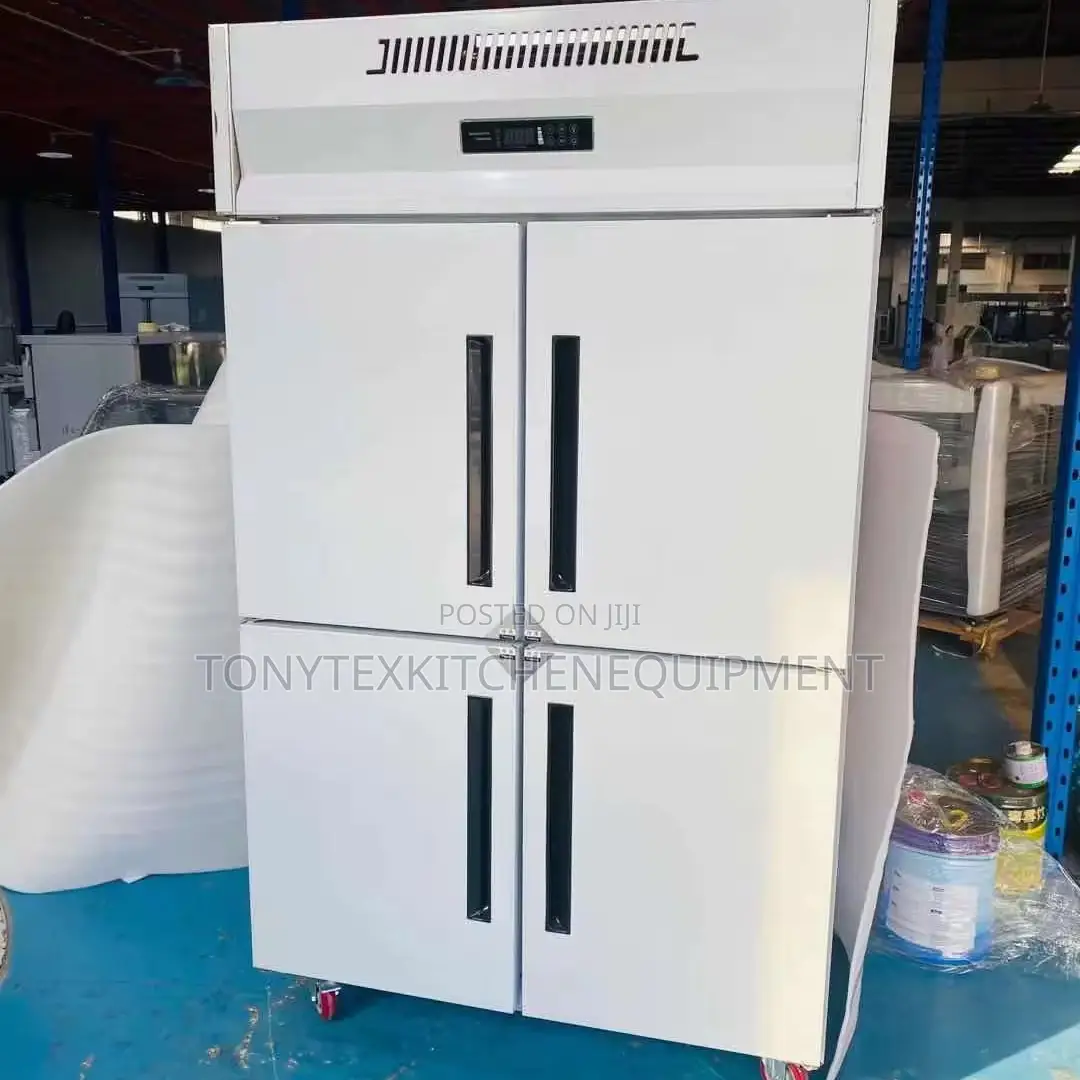 Commercial 4 Door Stainless Steel Fridge Freezer