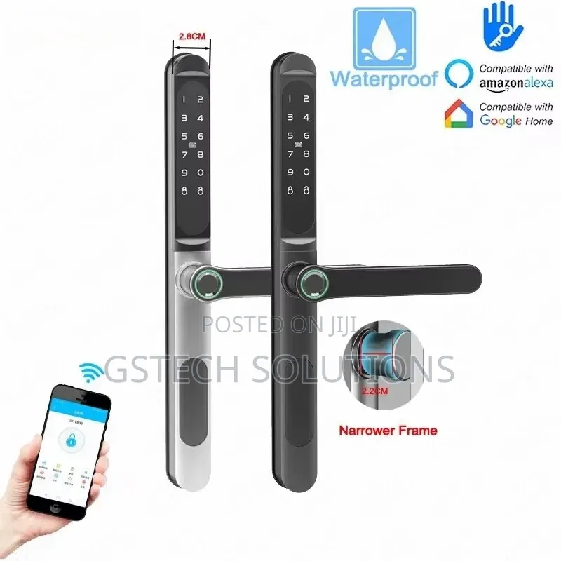 Aluminum Frame Smart Lock for Glass Door