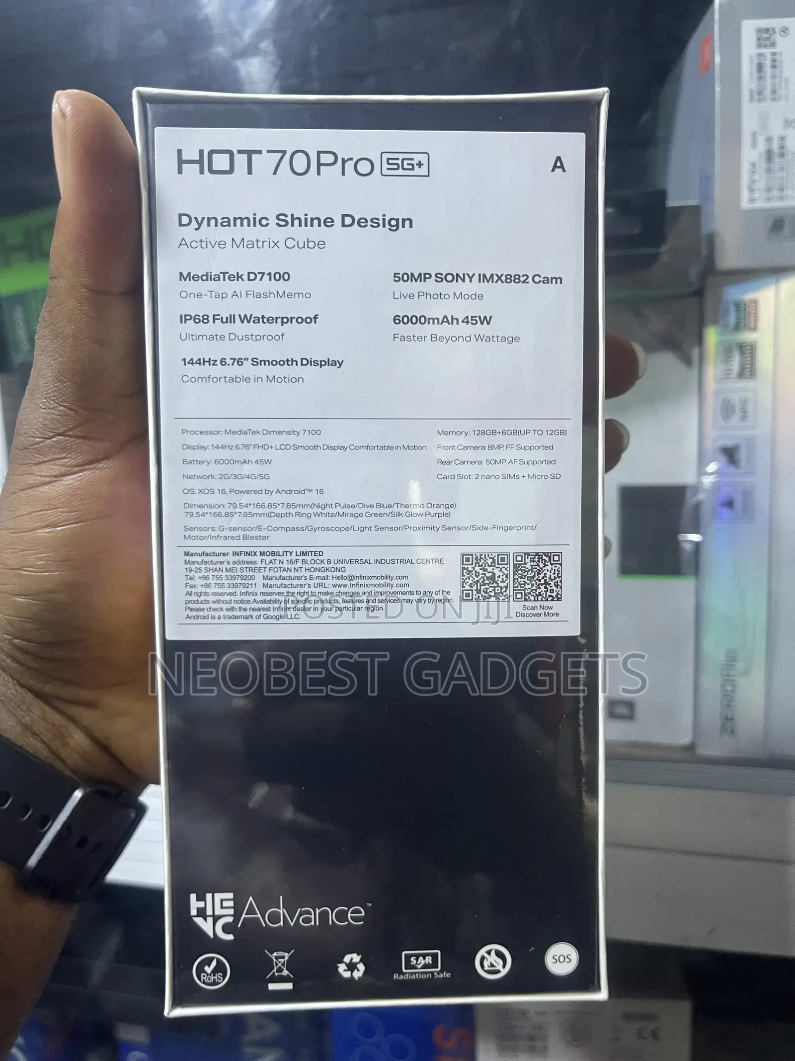 New Infinix Hot 70 128 GB