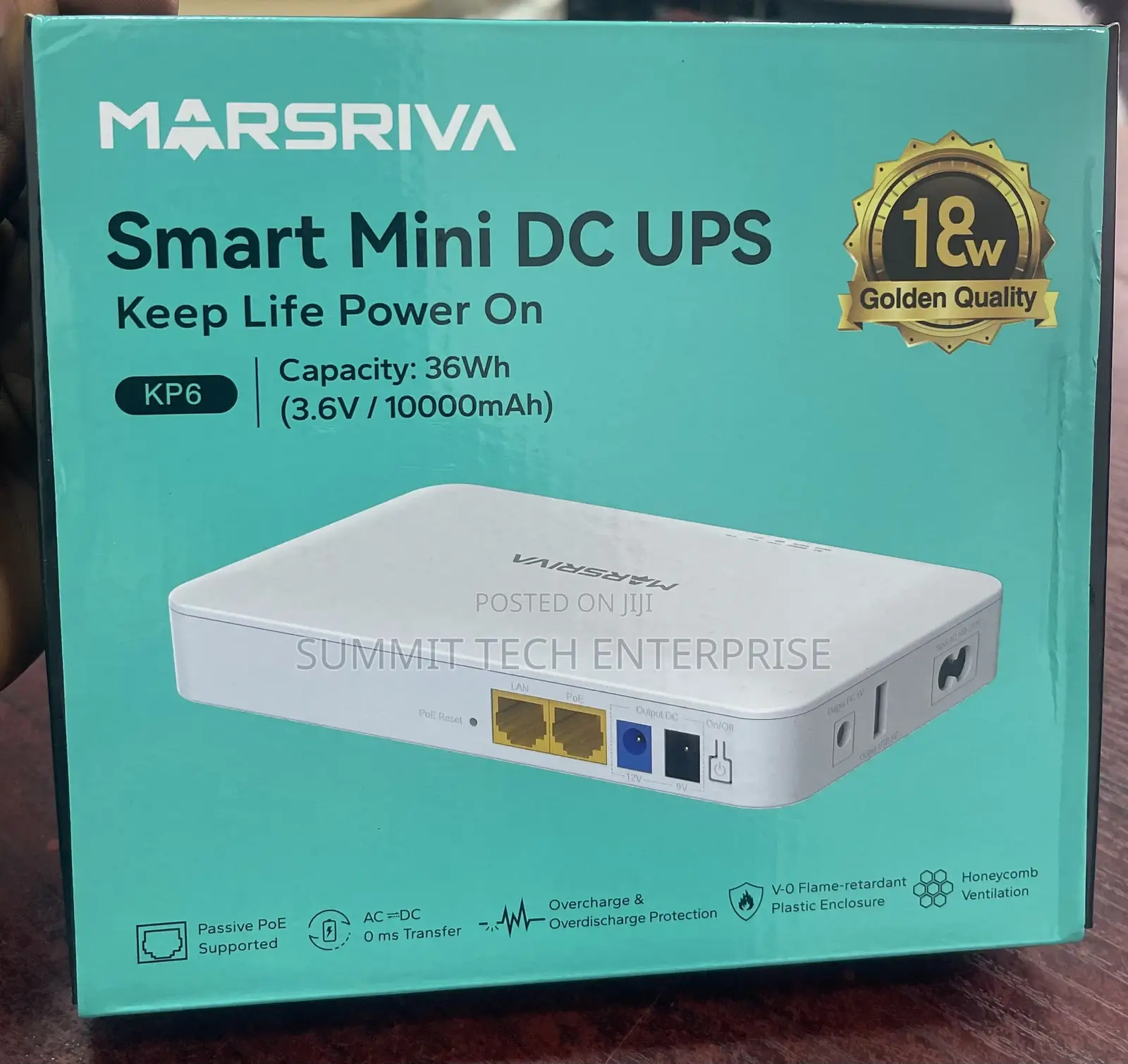 Smart Mini Dc Ups 10000mah (3.6v 36wh)