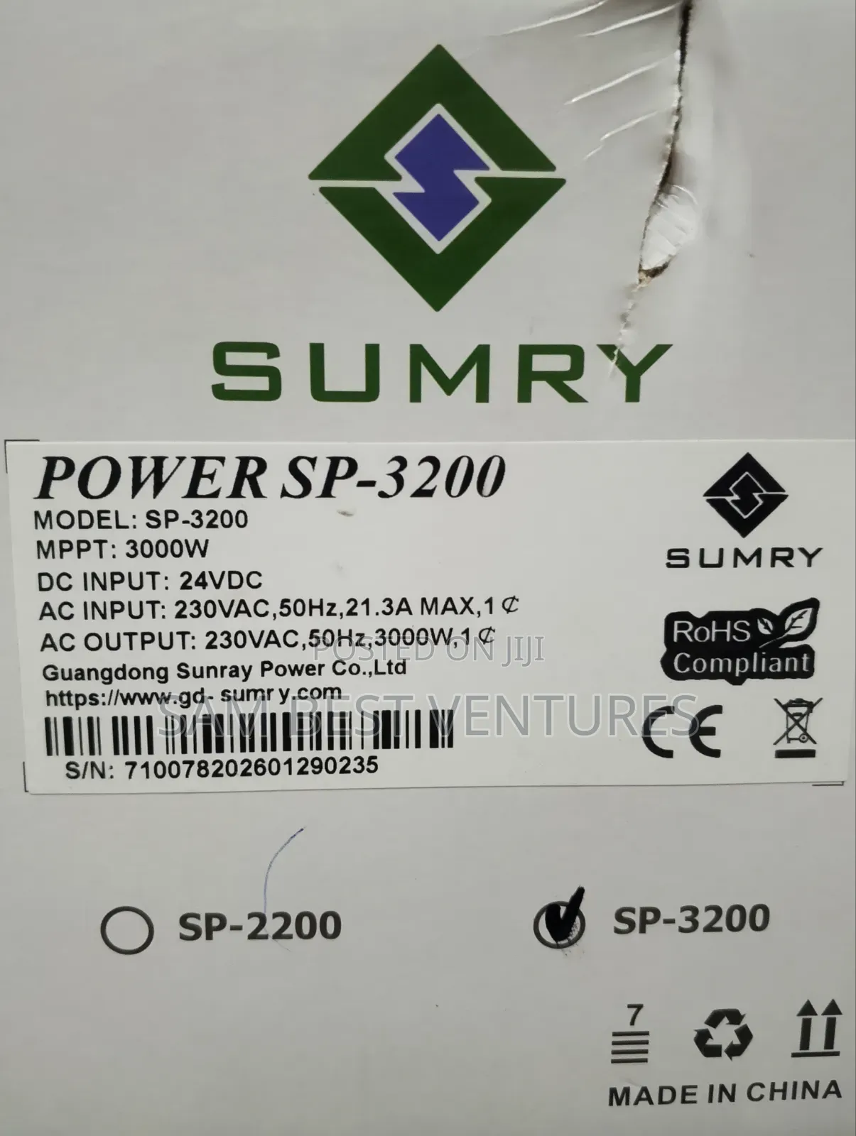 3.2kva 24v Sumry Hybrid Solar Inverter
