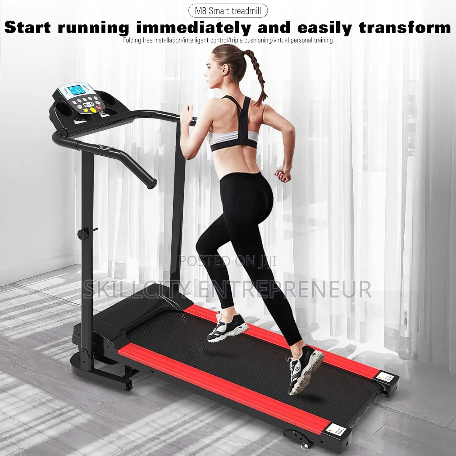 Foldable Electric Motorized Treadmill for Home Use