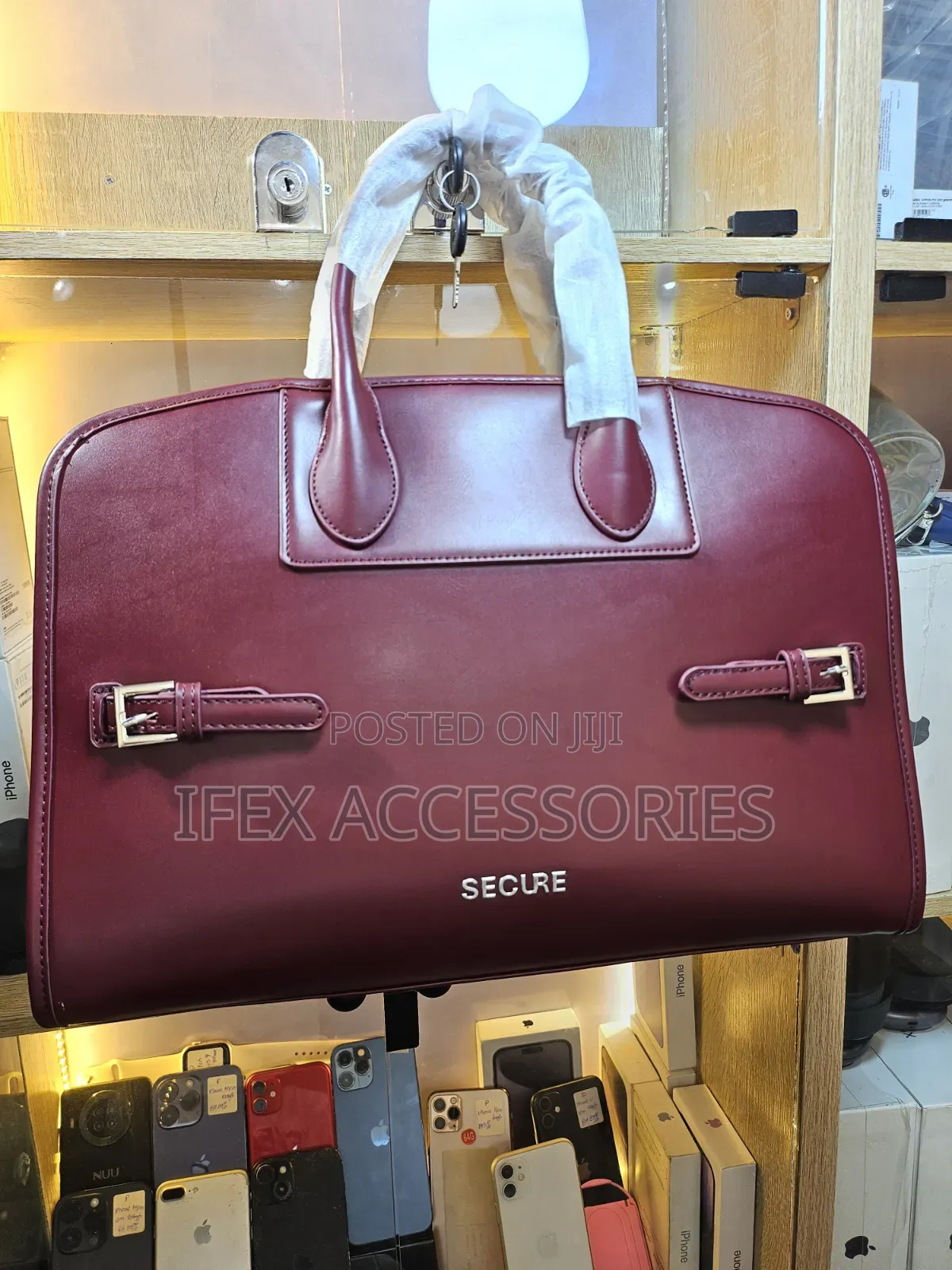 Secure Laptop Outing Bag (Fashion Bag) (Wine Colour)