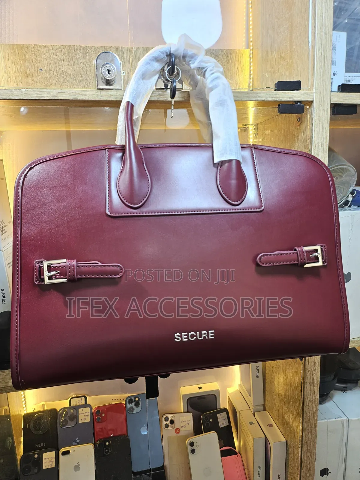 Secure Laptop Outing Bag (Fashion Bag) (Wine Colour)