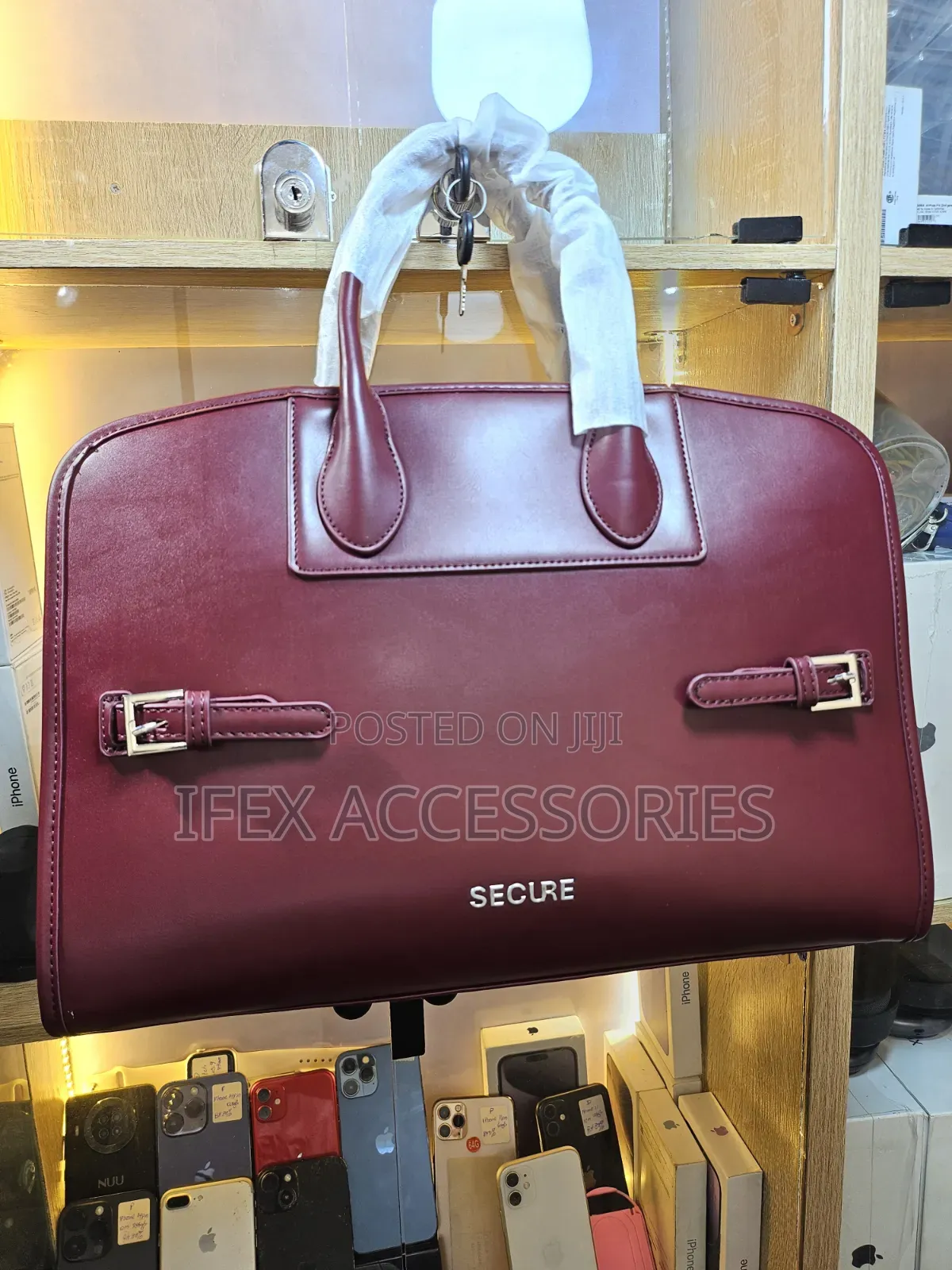 Secure Laptop Outing Bag (Fashion Bag) (Wine Colour)