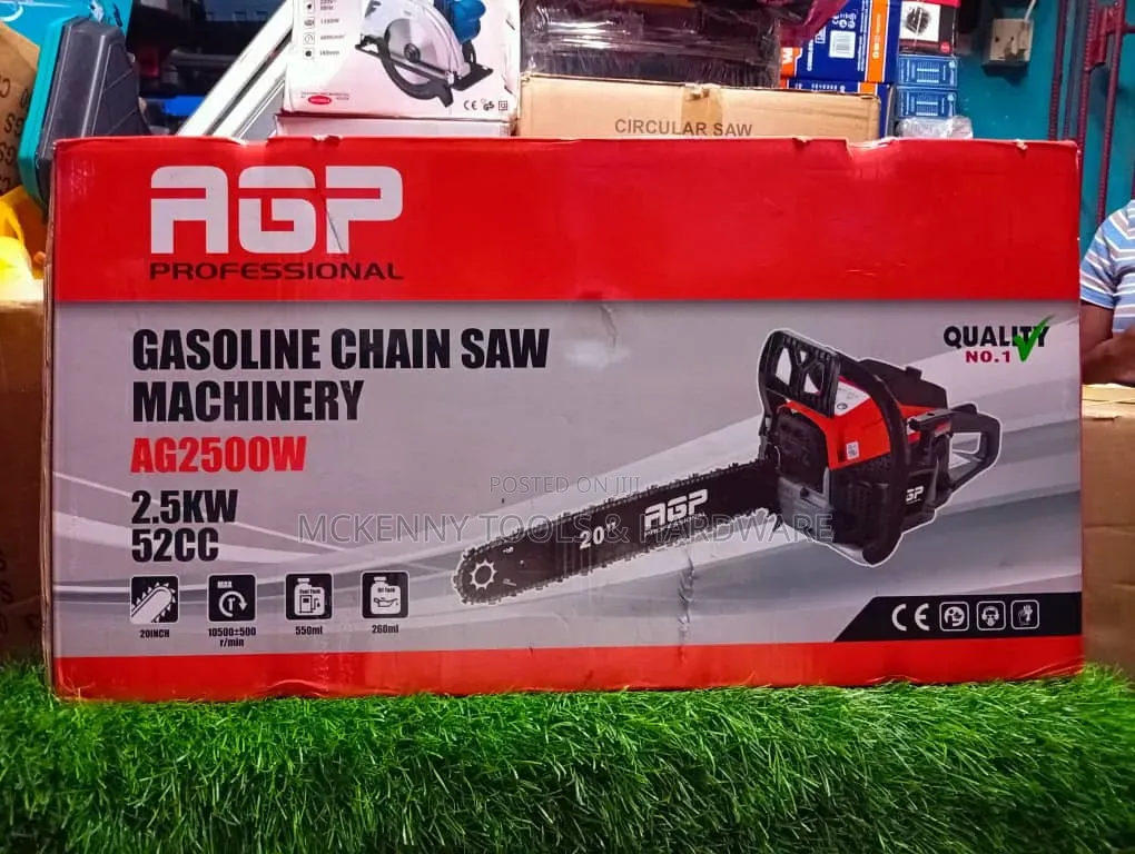 Agp Professional 20" Gasoline Chainsaw – 52cc, 2.5kw (Brand New)