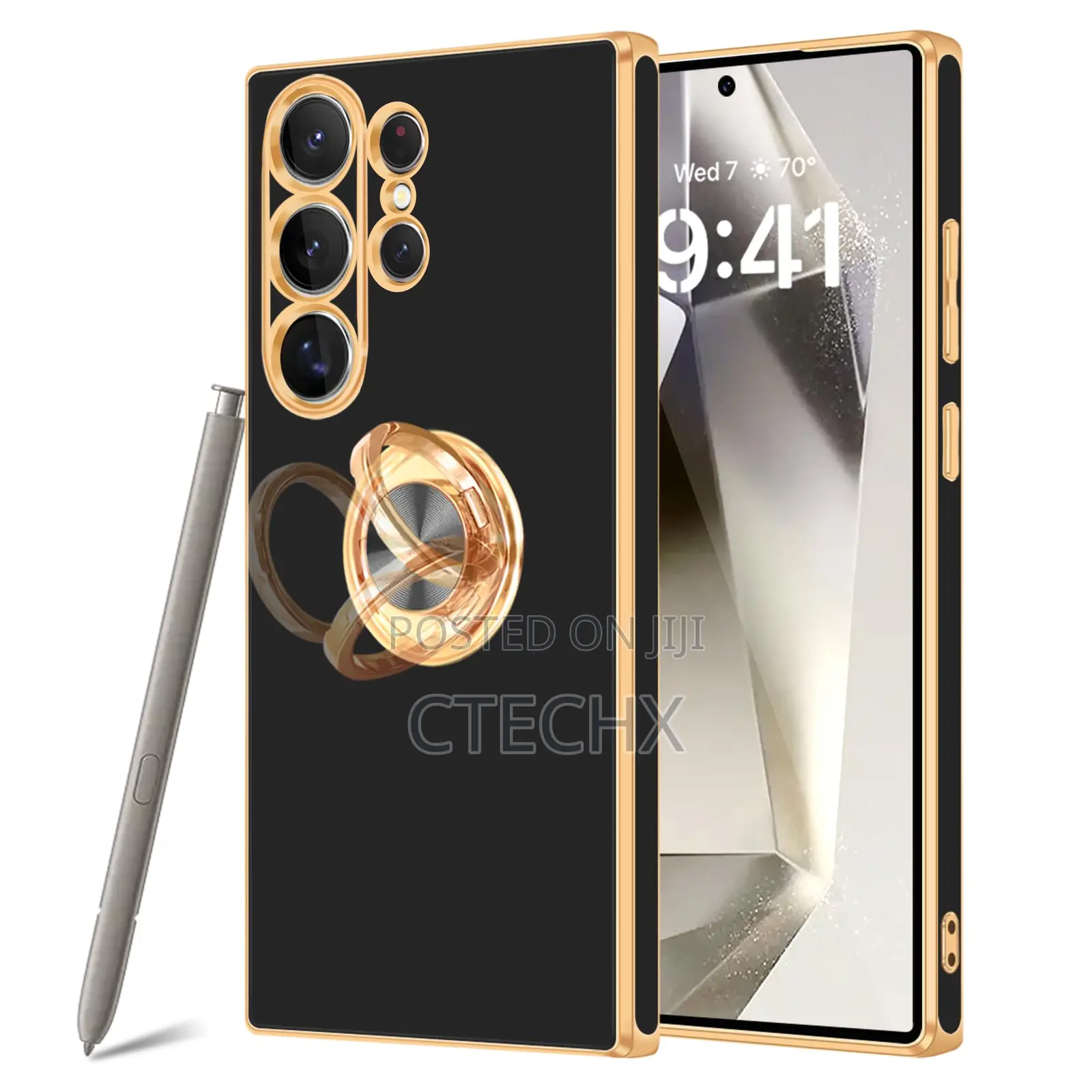 Samsung Galaxy S24 Case Ultra With Ring Holder, Kickstand Magnetic