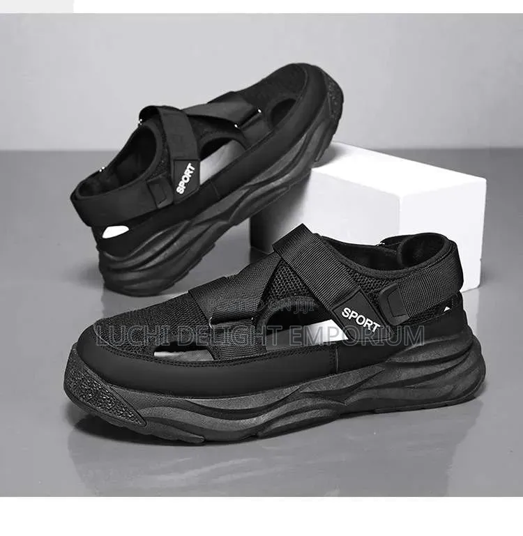 Men's Premium Trending Casual Shoes Sandals-(Black, Gray)