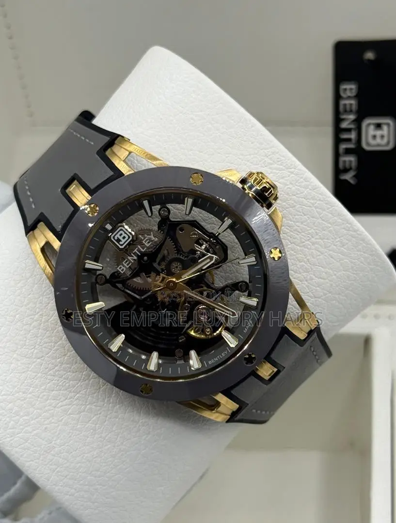 Bentley Quality Luxury Men Genuine Leather Wristwatch