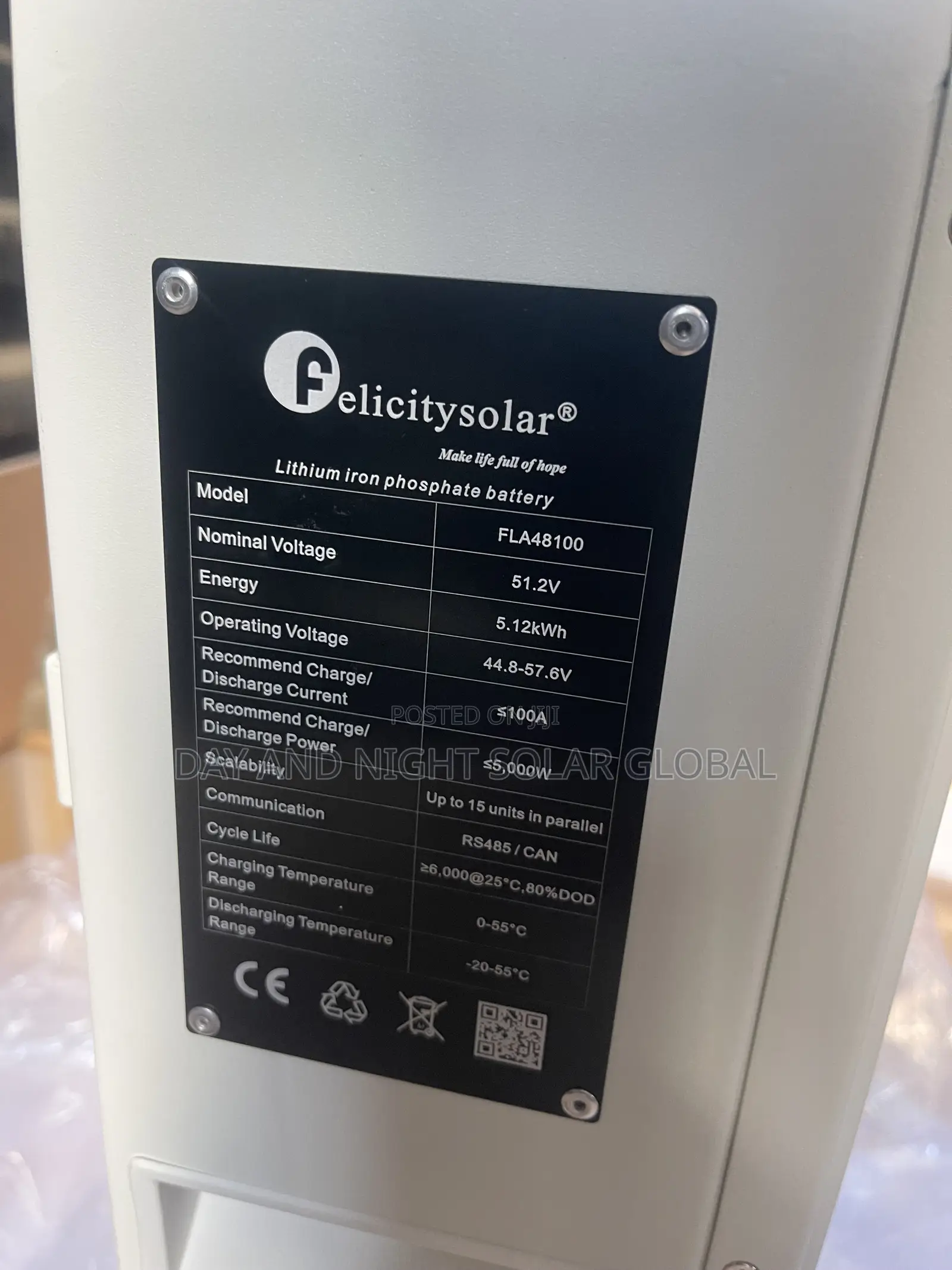 5kwh Felicity Ion Lithium Battery 48v